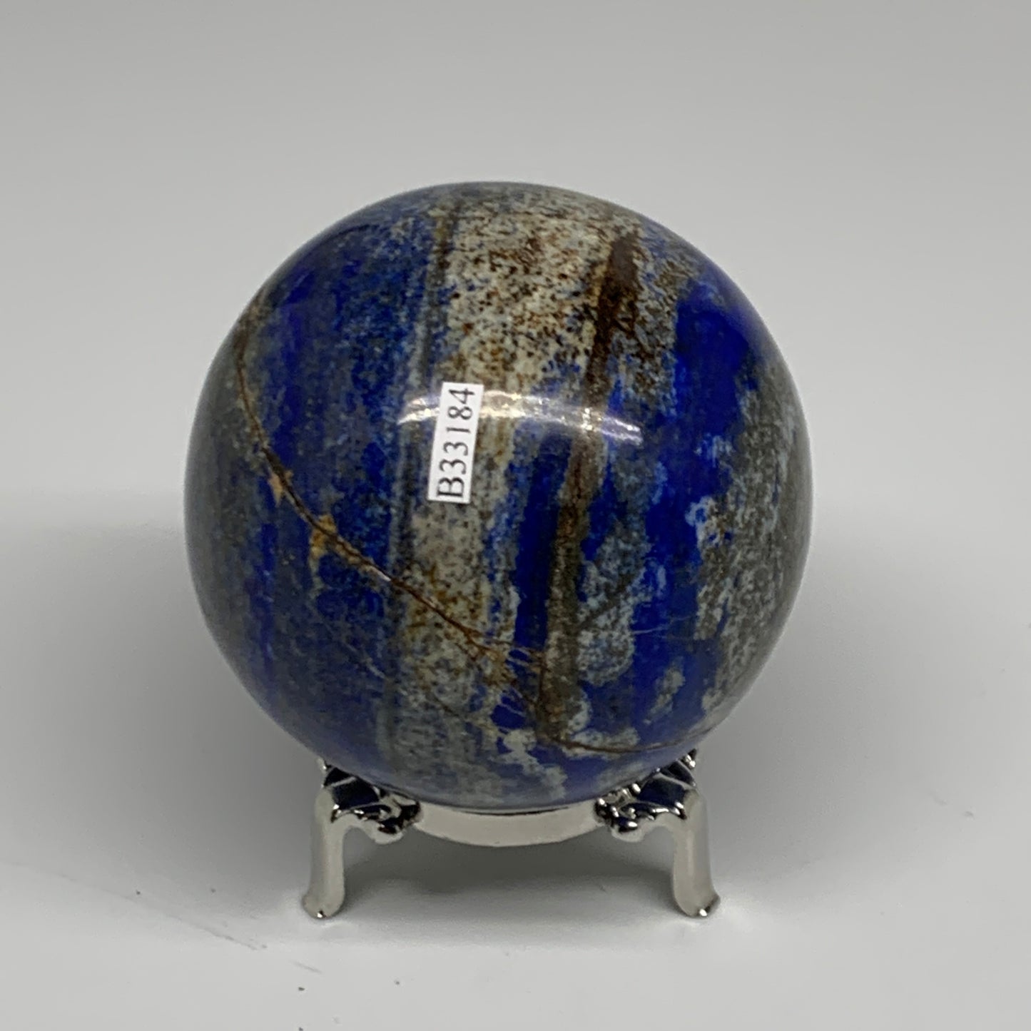 1.58 lbs, 3" (76mm), Lapis Lazuli Sphere Ball Gemstone @Afghanistan, B33184