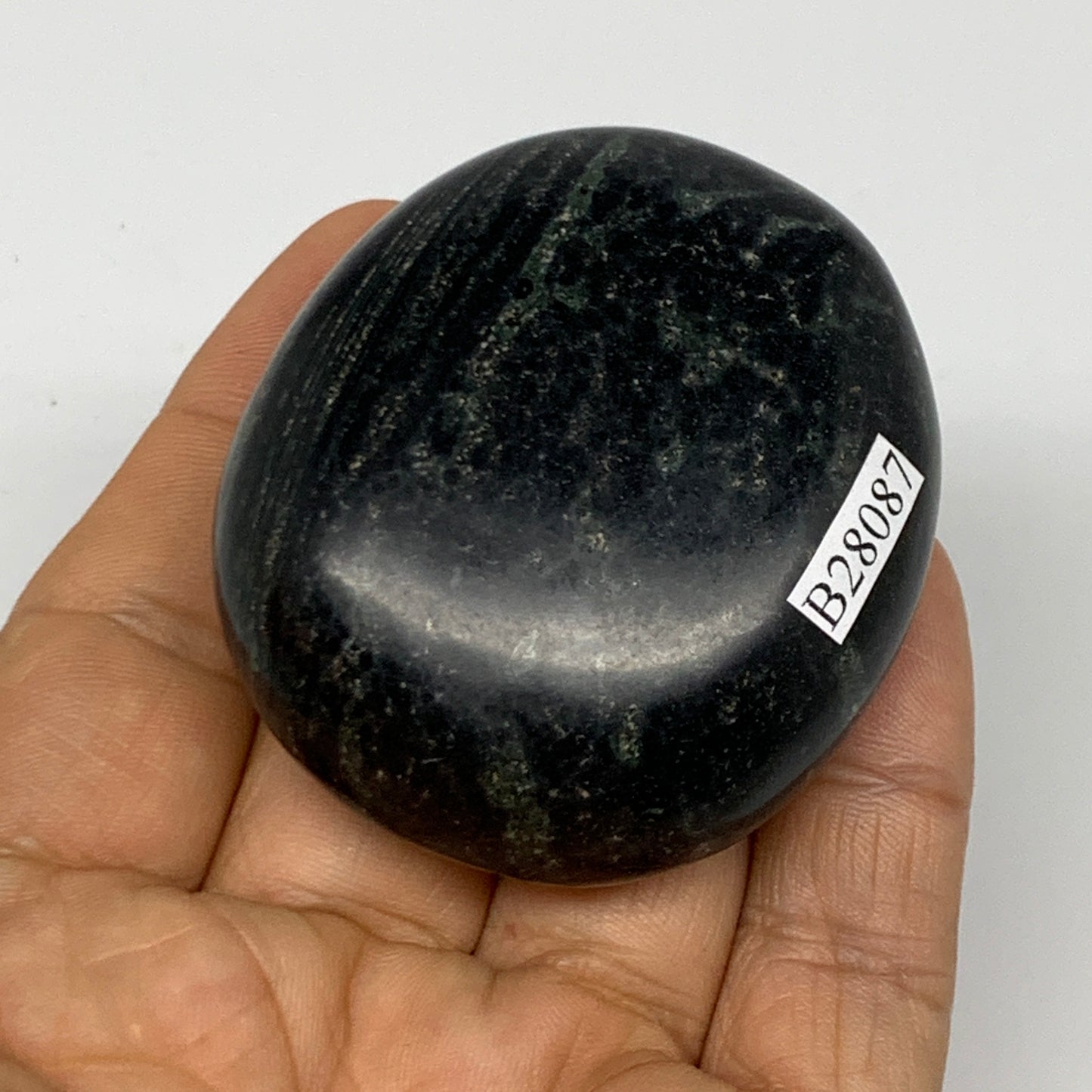 88.9g, 2.1"x1.9"x0.9", Crocodile Kambaba Jasper Palm-Stone @Madagascar, B28087
