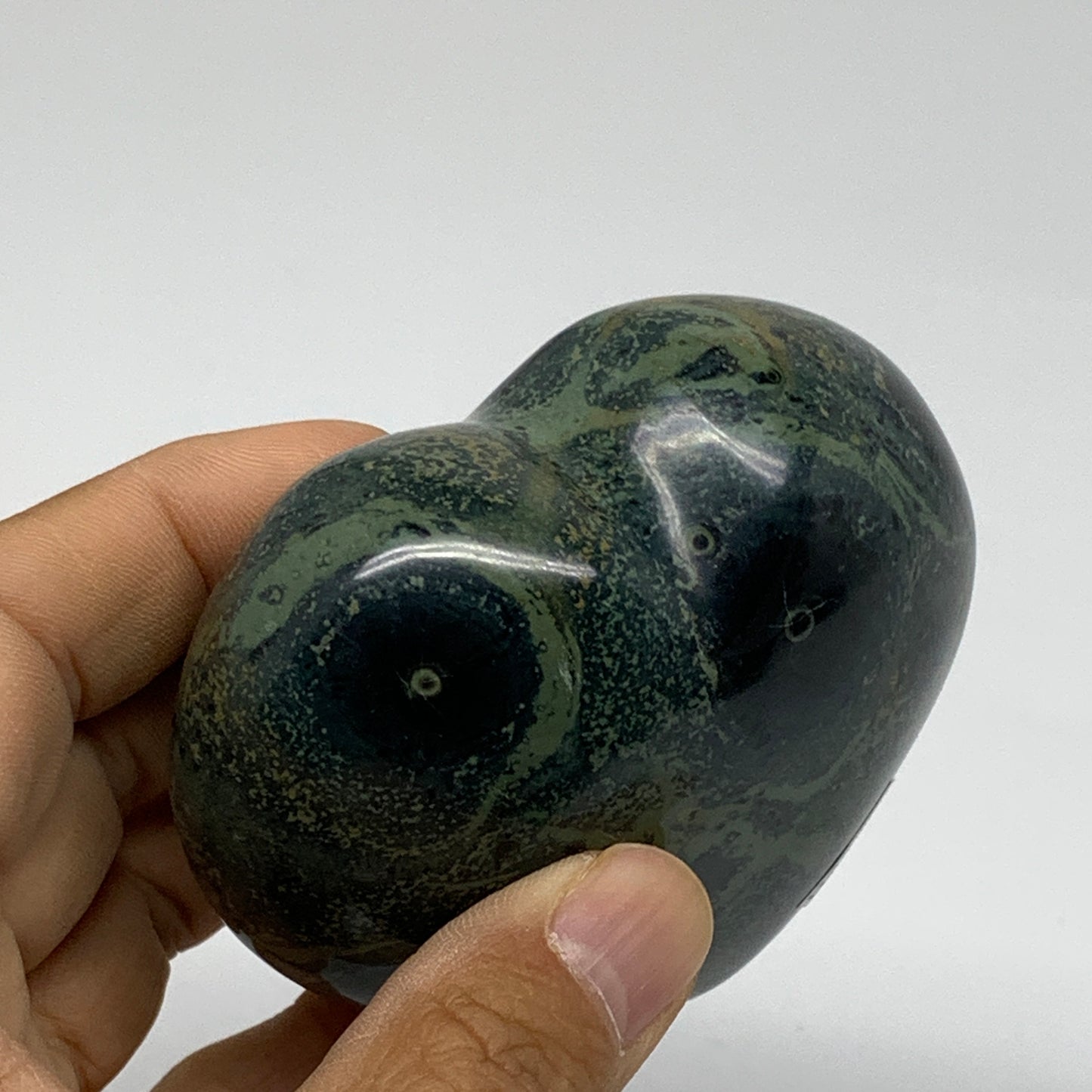 0.66 lbs, 2.8"x3"x1.5", Kambaba Jasper Heart Crocodile Polished Crystal, B37558