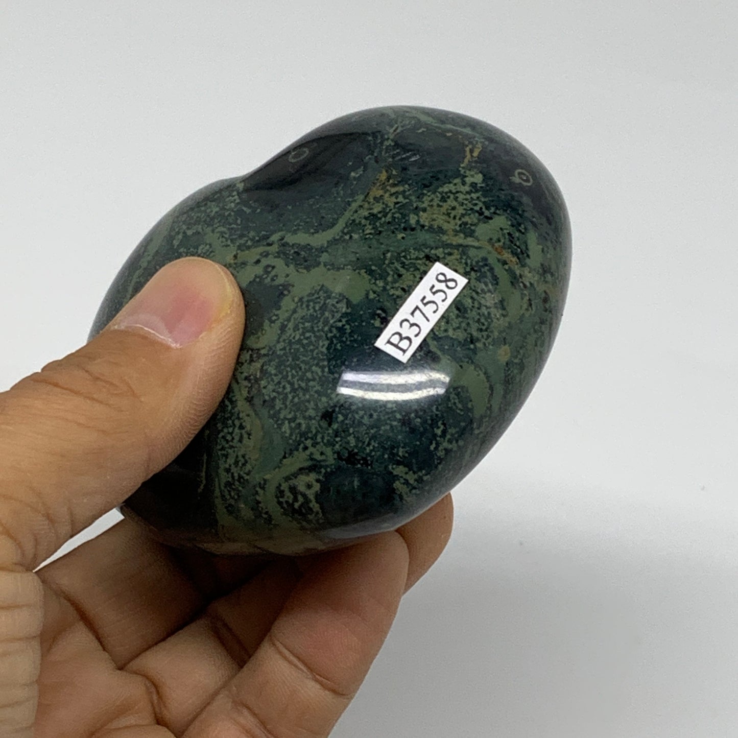 0.66 lbs, 2.8"x3"x1.5", Kambaba Jasper Heart Crocodile Polished Crystal, B37558