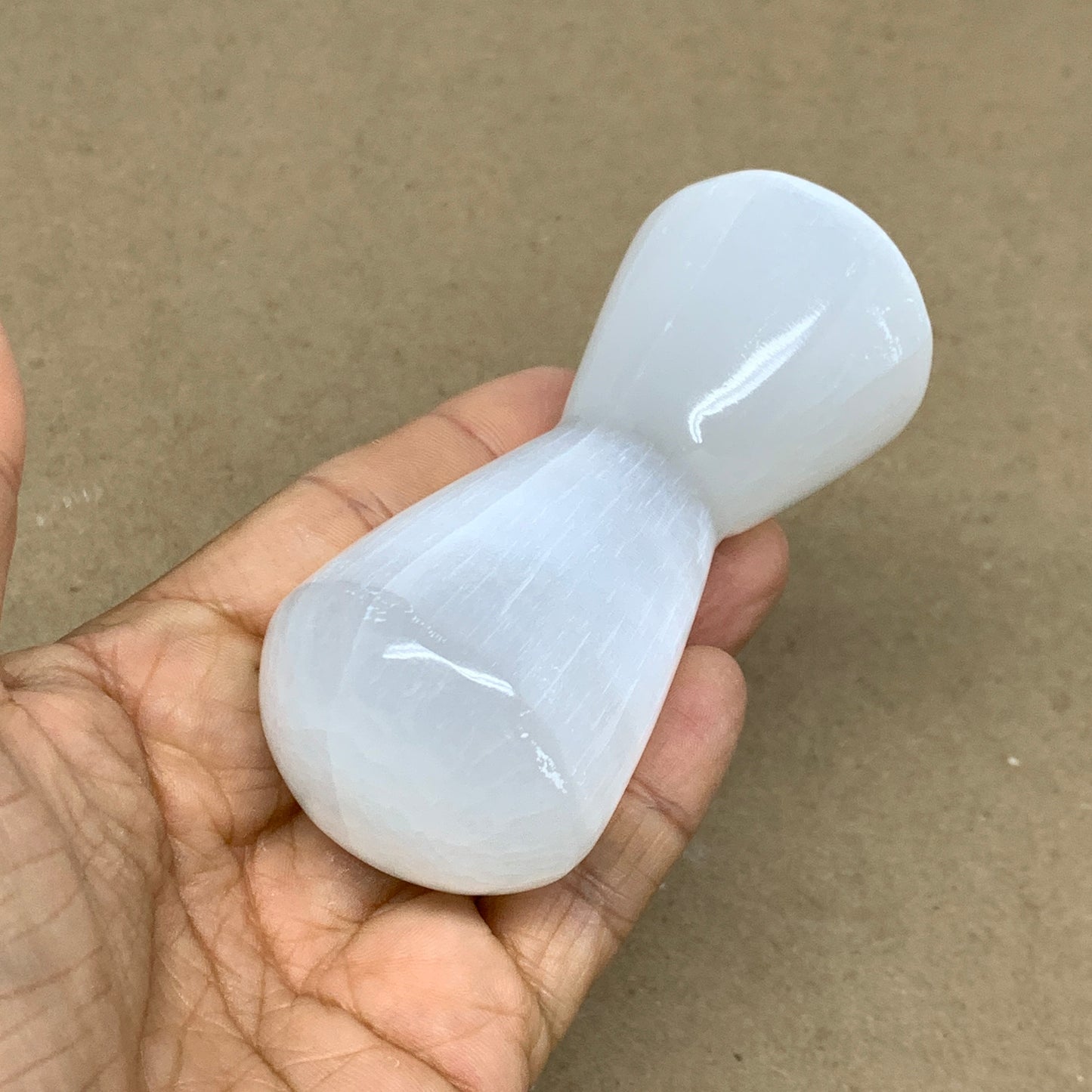 218g, 3.7"x1.7", Natural Selenite Crystal Mushroom Gemstone, B36645