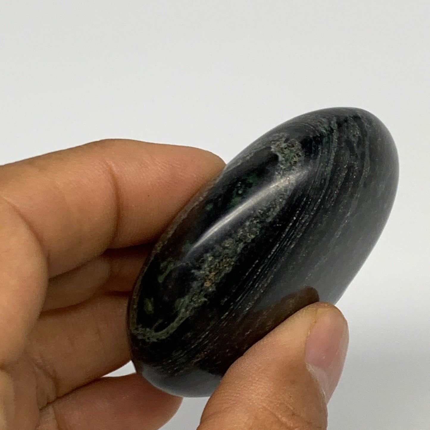 88.9g, 2.1"x1.9"x0.9", Crocodile Kambaba Jasper Palm-Stone @Madagascar, B28087