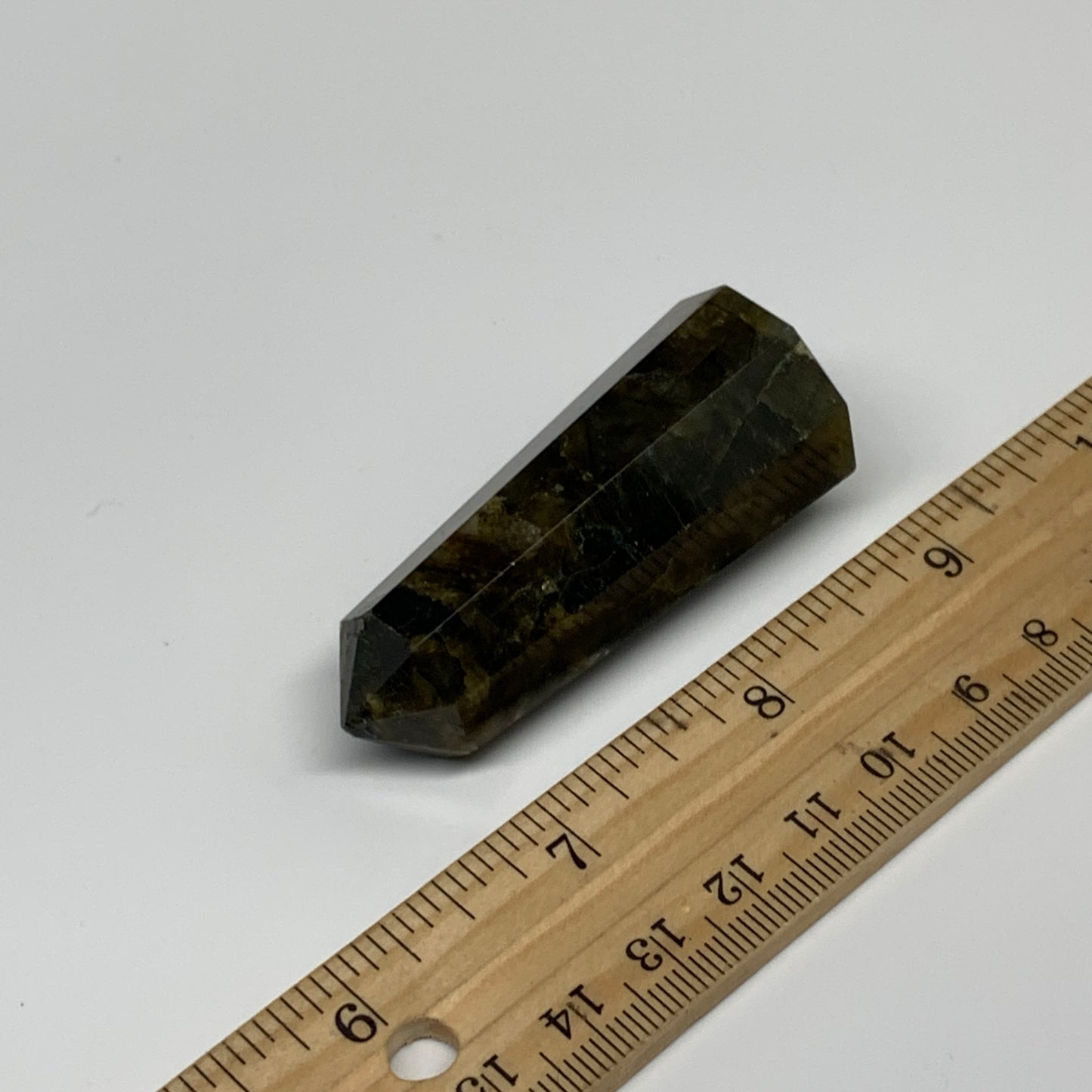 48.1g,2.3"x0.9"x0.9" Small Labradorite Tower Point Crystal @Madagascar, B31090