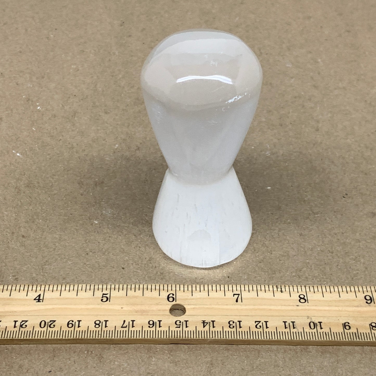 218g, 3.7"x1.7", Natural Selenite Crystal Mushroom Gemstone, B36645