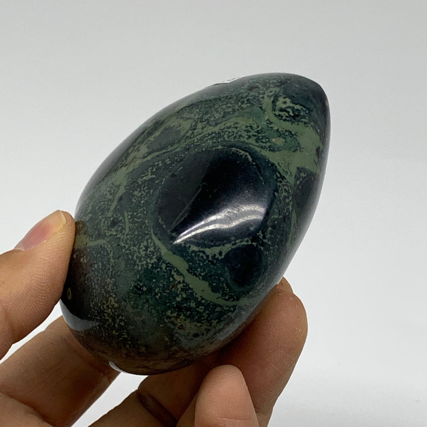 0.66 lbs, 2.8"x3"x1.5", Kambaba Jasper Heart Crocodile Polished Crystal, B37558