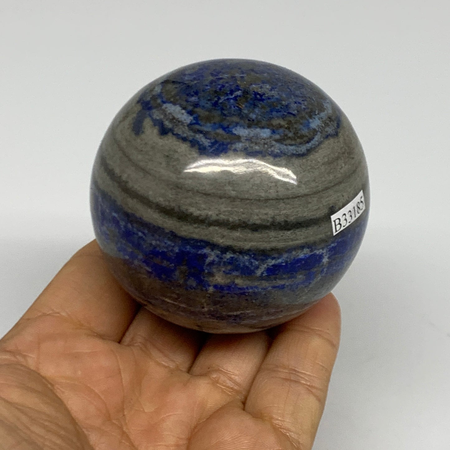 0.84 lbs, 2.5" (82mm), Lapis Lazuli Sphere Ball Gemstone @Afghanistan, B33185