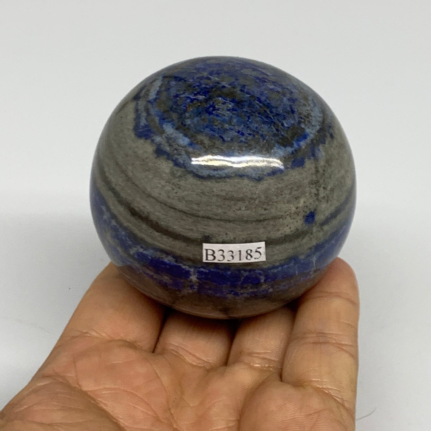 0.84 lbs, 2.5" (82mm), Lapis Lazuli Sphere Ball Gemstone @Afghanistan, B33185