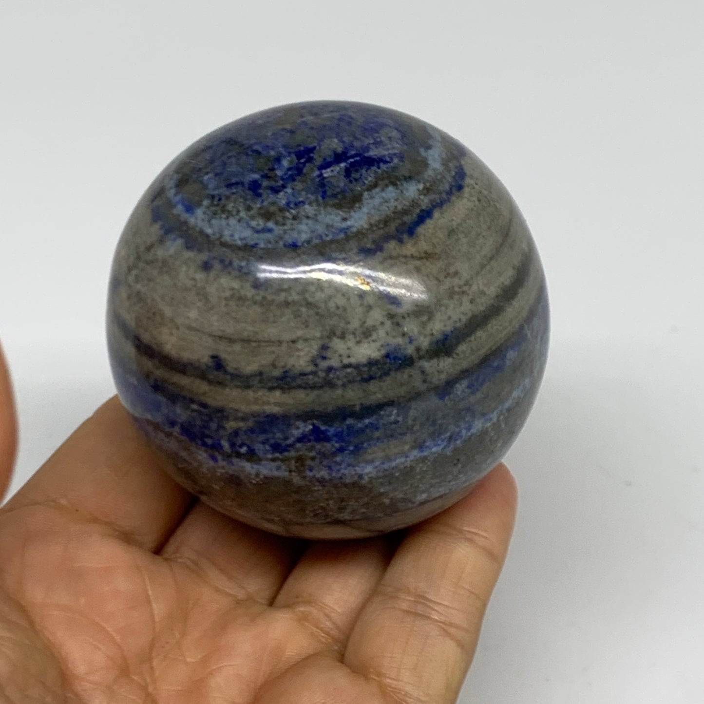 0.84 lbs, 2.5" (82mm), Lapis Lazuli Sphere Ball Gemstone @Afghanistan, B33185