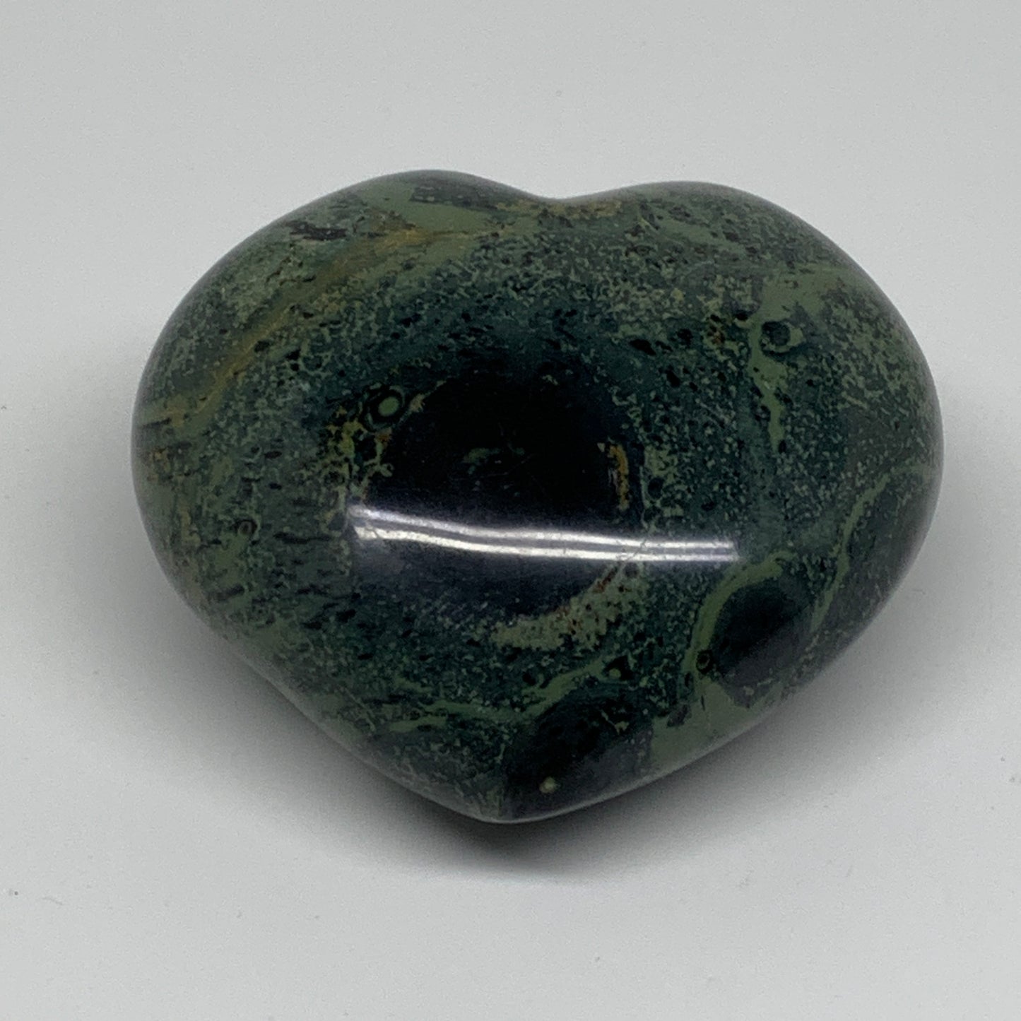 0.66 lbs, 2.8"x3"x1.5", Kambaba Jasper Heart Crocodile Polished Crystal, B37558