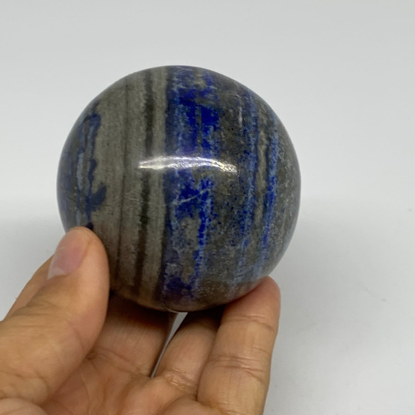 0.84 lbs, 2.5" (82mm), Lapis Lazuli Sphere Ball Gemstone @Afghanistan, B33185