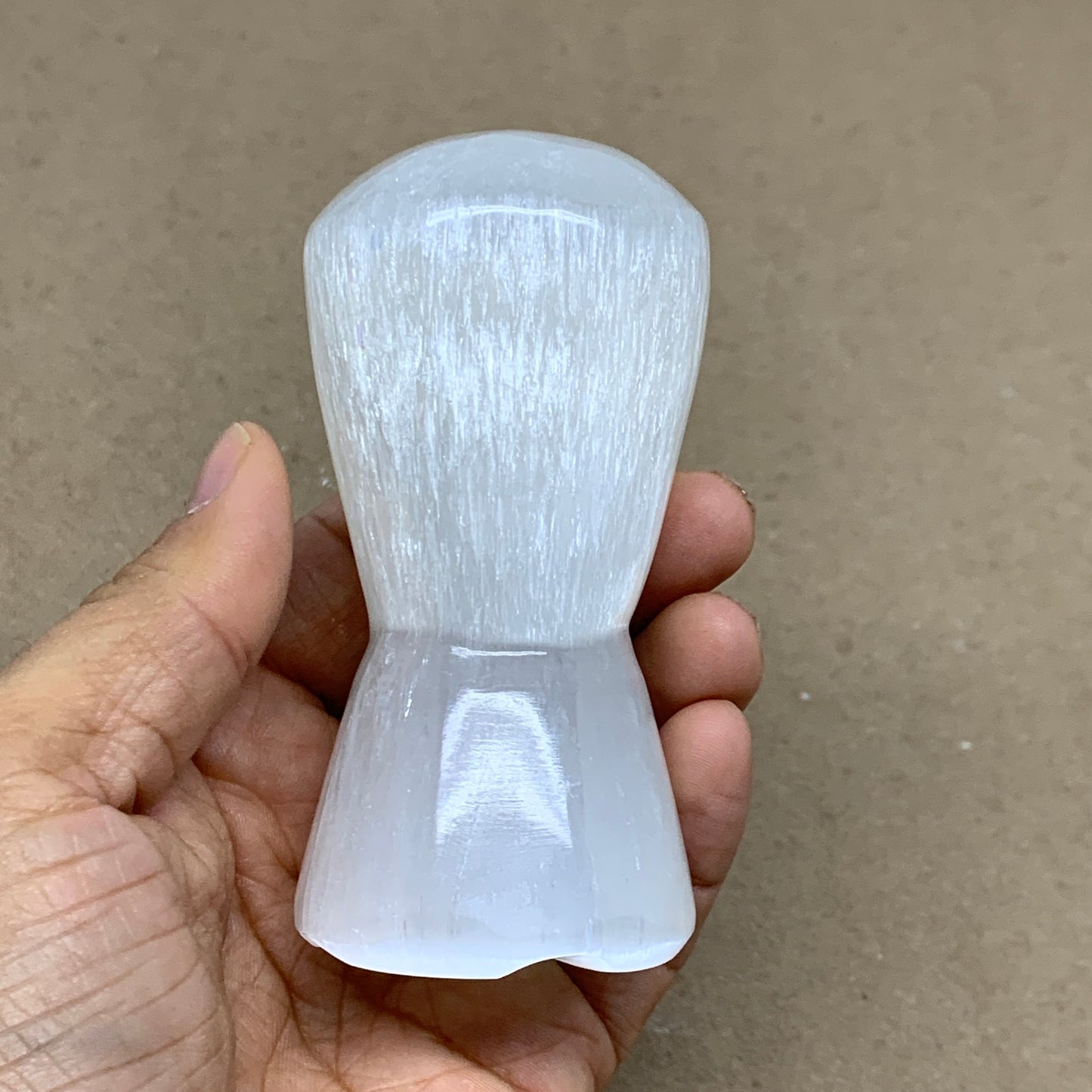 264g, 3.7"x1.8", Natural Selenite Crystal Mushroom Gemstone, B36646