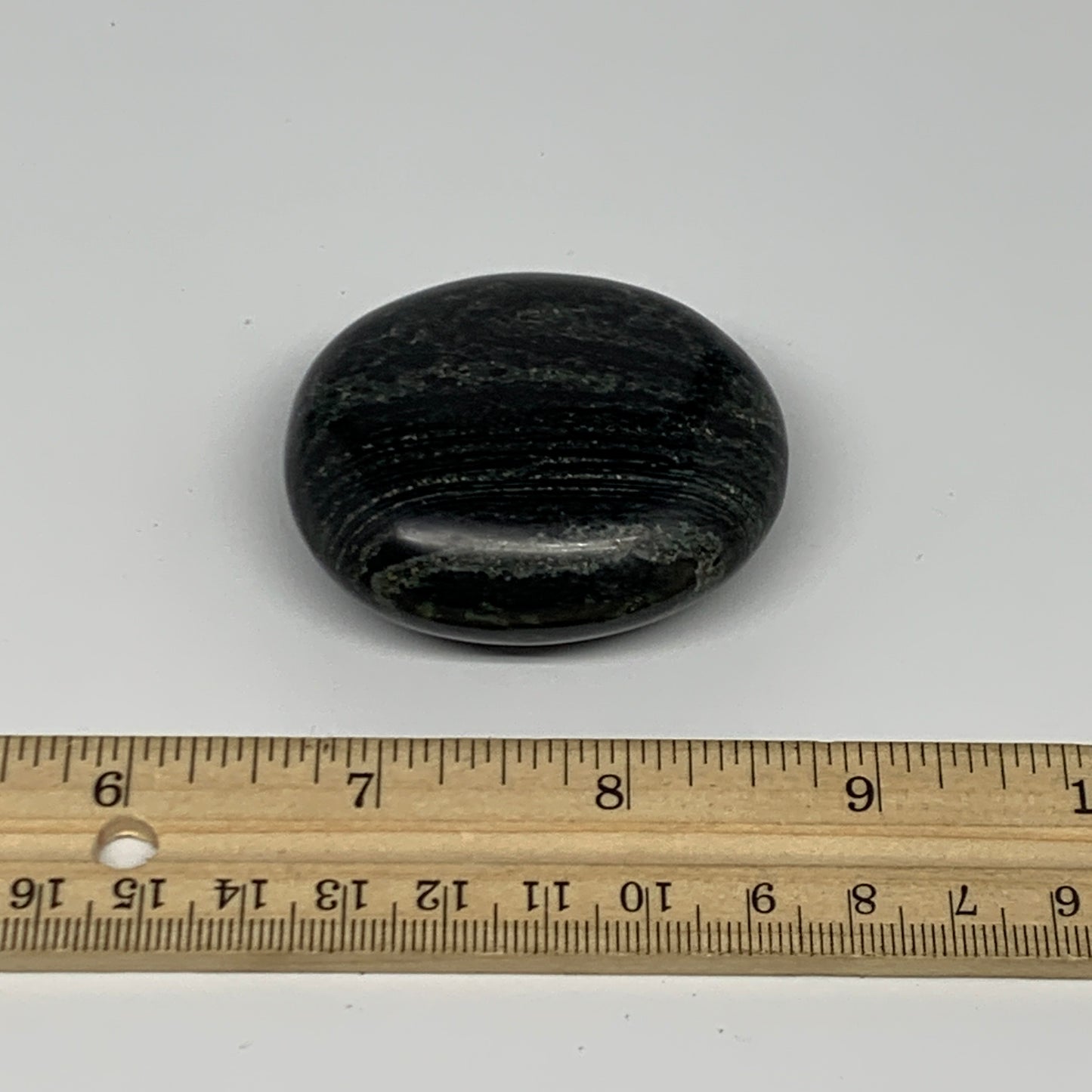 88.9g, 2.1"x1.9"x0.9", Crocodile Kambaba Jasper Palm-Stone @Madagascar, B28087