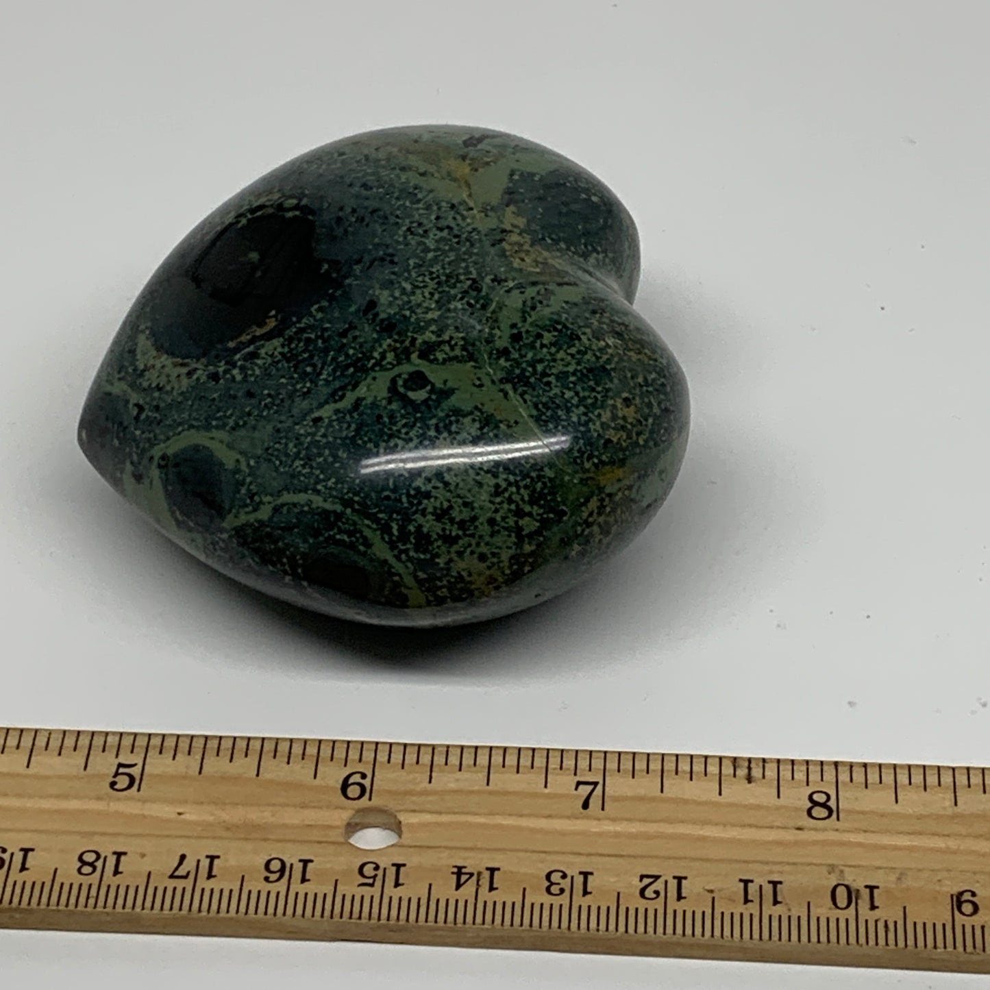 0.66 lbs, 2.8"x3"x1.5", Kambaba Jasper Heart Crocodile Polished Crystal, B37558