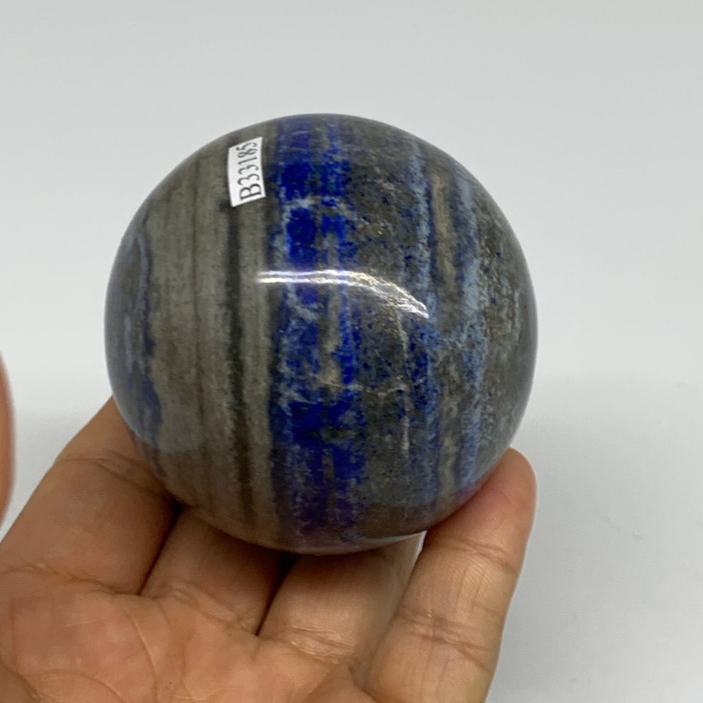 0.84 lbs, 2.5" (82mm), Lapis Lazuli Sphere Ball Gemstone @Afghanistan, B33185