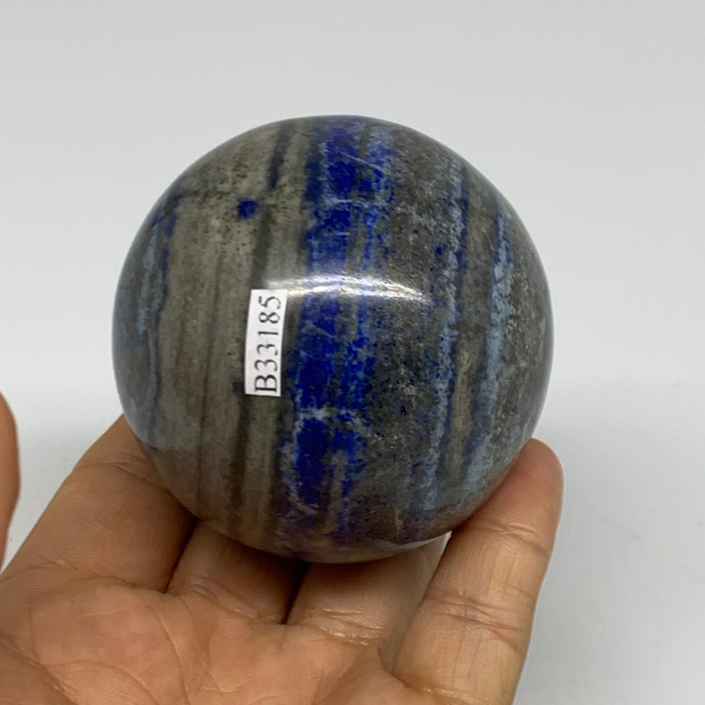 0.84 lbs, 2.5" (82mm), Lapis Lazuli Sphere Ball Gemstone @Afghanistan, B33185