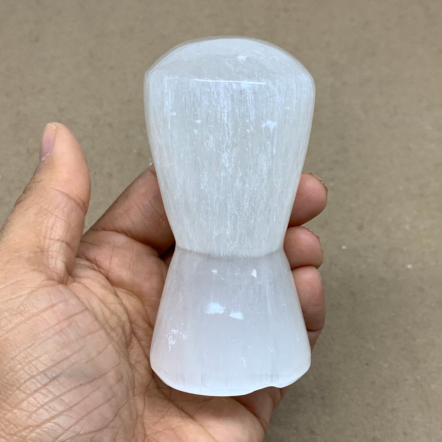 264g, 3.7"x1.8", Natural Selenite Crystal Mushroom Gemstone, B36646
