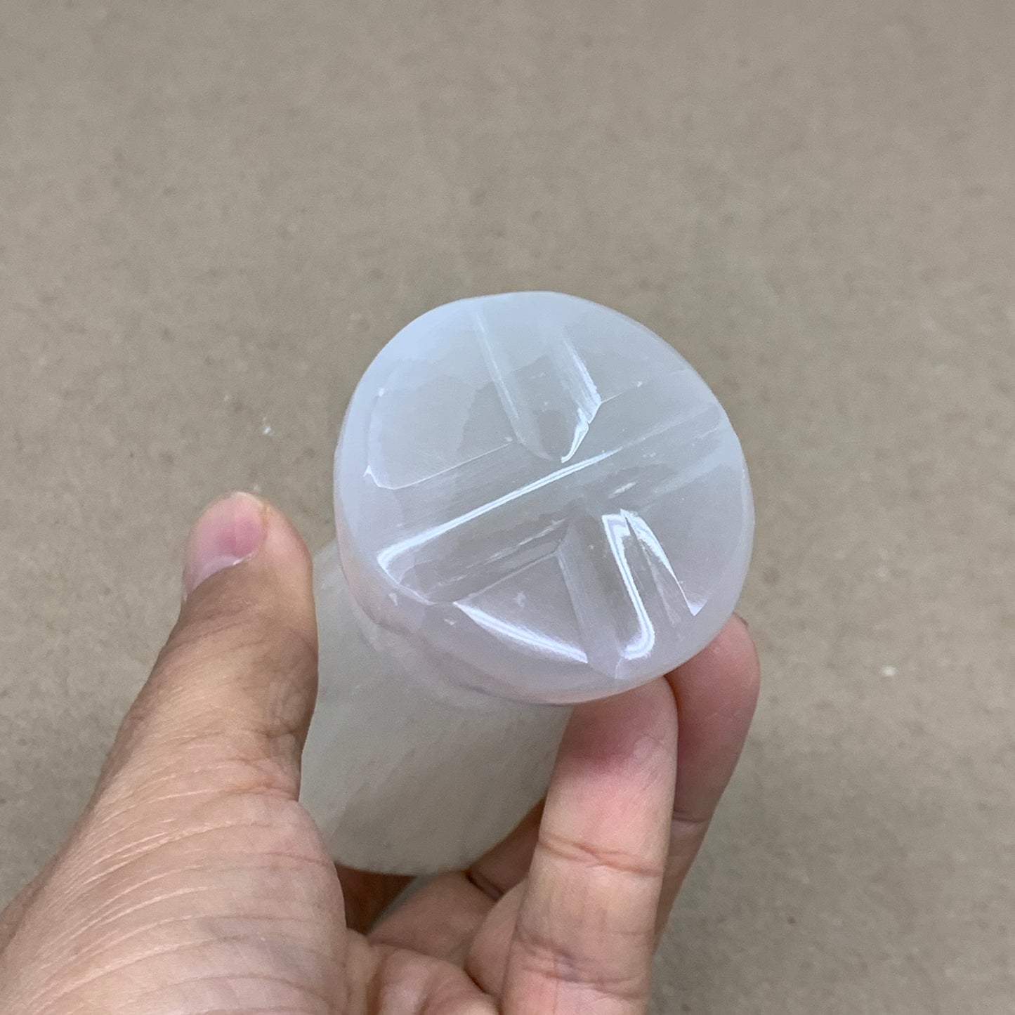 264g, 3.7"x1.8", Natural Selenite Crystal Mushroom Gemstone, B36646