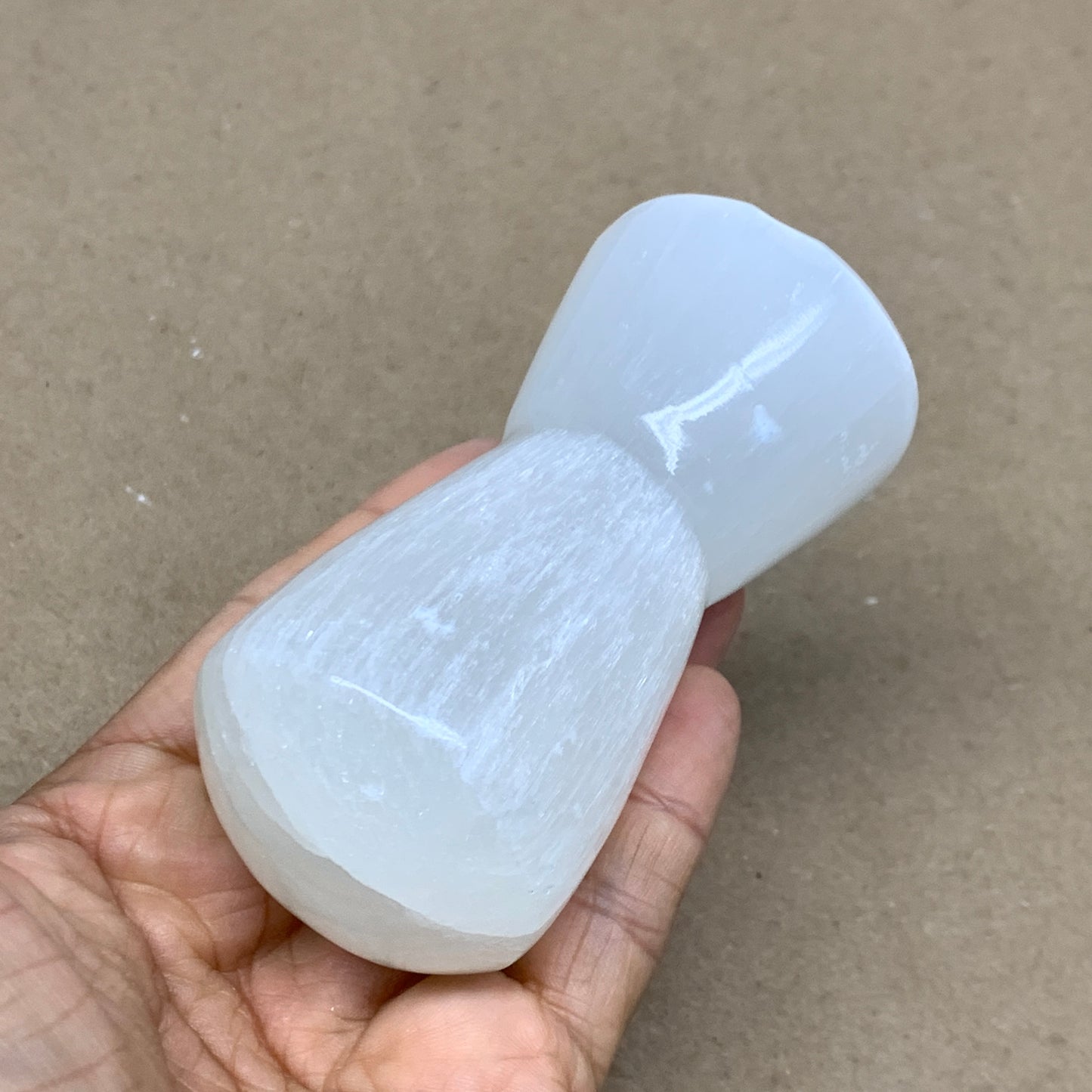264g, 3.7"x1.8", Natural Selenite Crystal Mushroom Gemstone, B36646