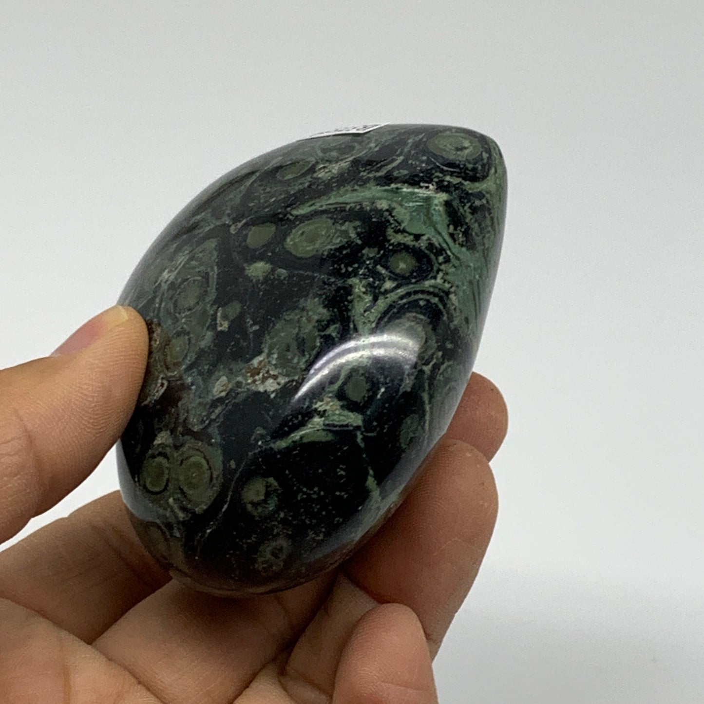 0.49 lbs, 2.5"x2.9"x1.4", Kambaba Jasper Heart Crocodile Polished Crystal, B3755