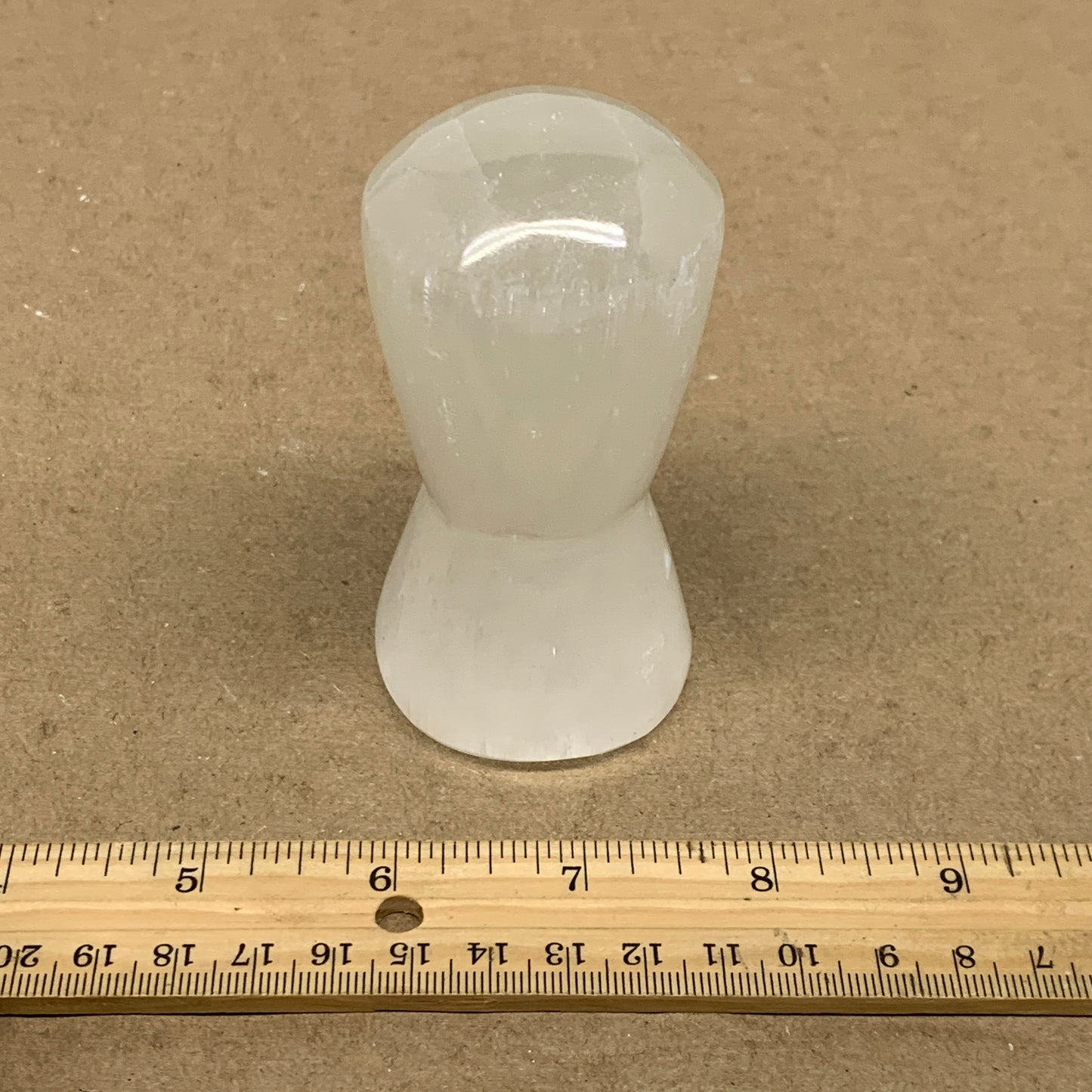 264g, 3.7"x1.8", Natural Selenite Crystal Mushroom Gemstone, B36646