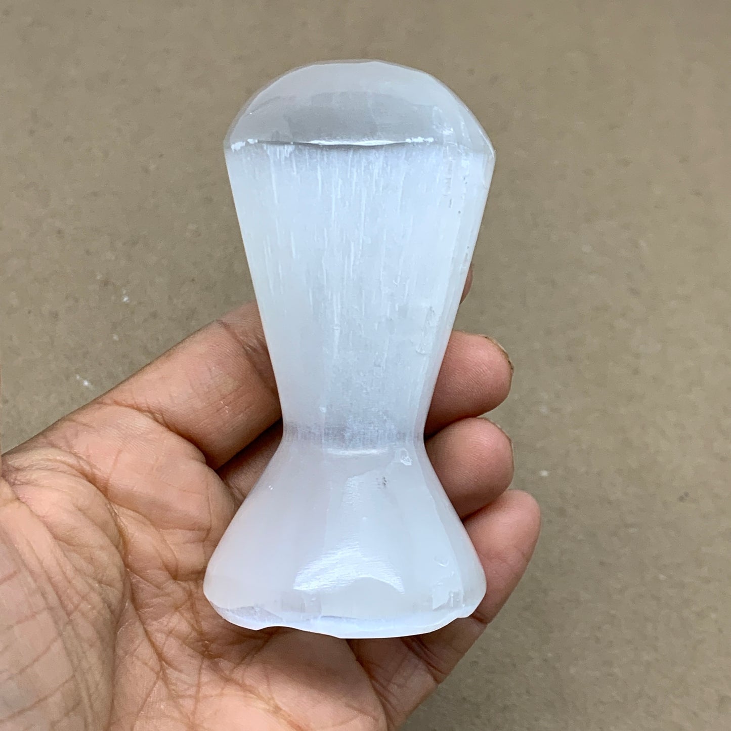 189g, 3.4"x1.8", Natural Selenite Crystal Mushroom Gemstone, B36647