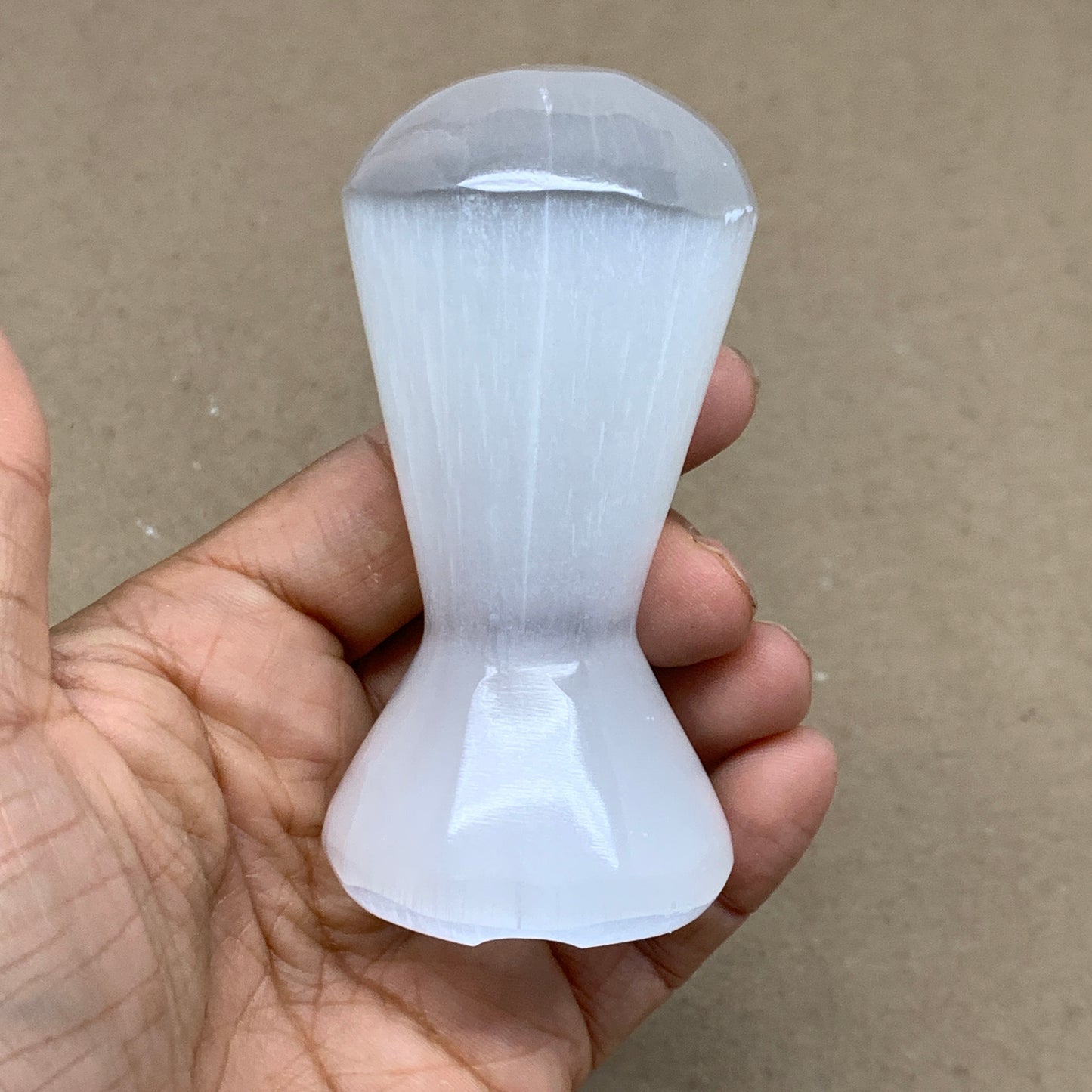 189g, 3.4"x1.8", Natural Selenite Crystal Mushroom Gemstone, B36647