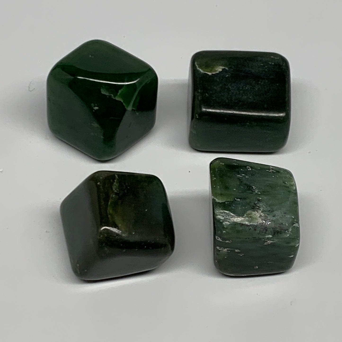 146.5g, 0.9"-1.1", 4pcs, Natural Nephrite Jade Tumbled Stone @Afghanistan,B31879