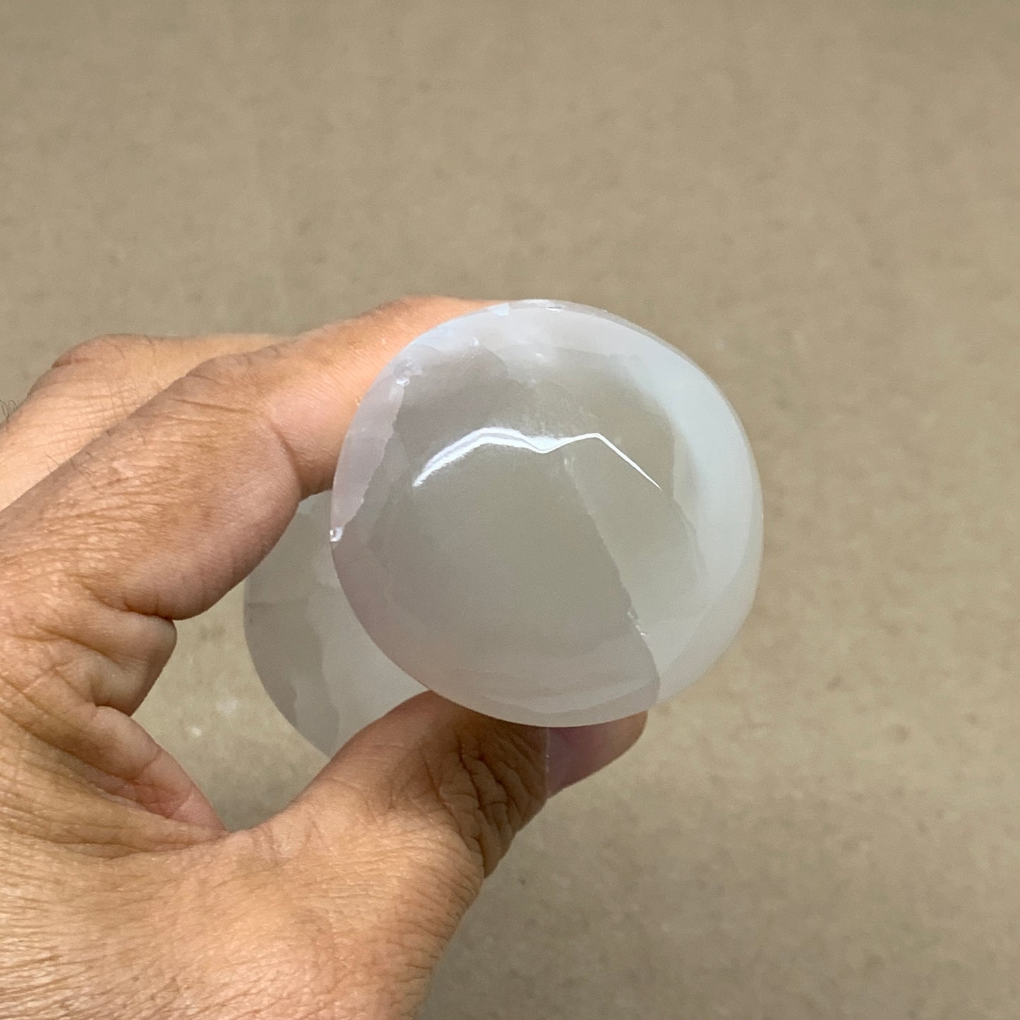 189g, 3.4"x1.8", Natural Selenite Crystal Mushroom Gemstone, B36647