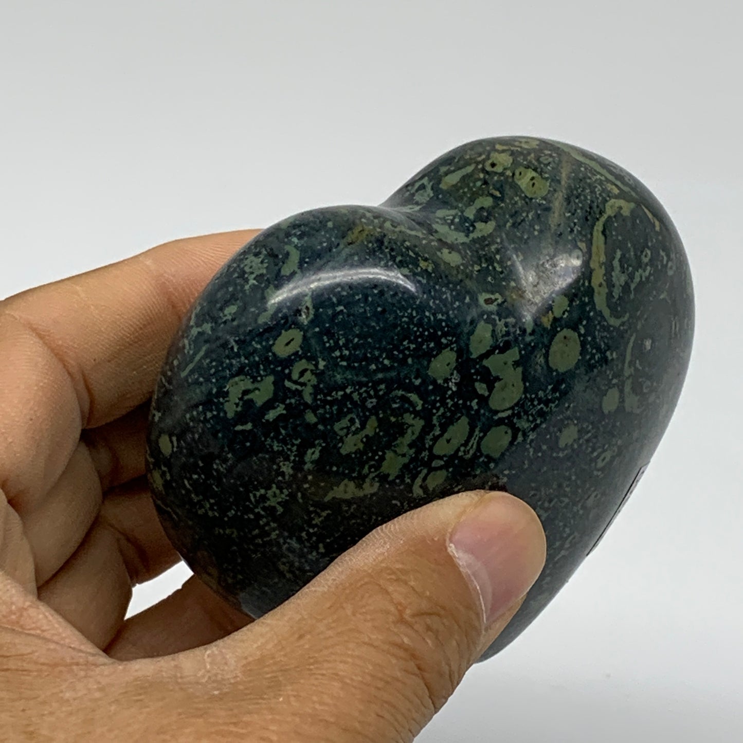 0.66 lbs, 2.8"x3"x1.5", Kambaba Jasper Heart Crocodile Polished Crystal, B37560