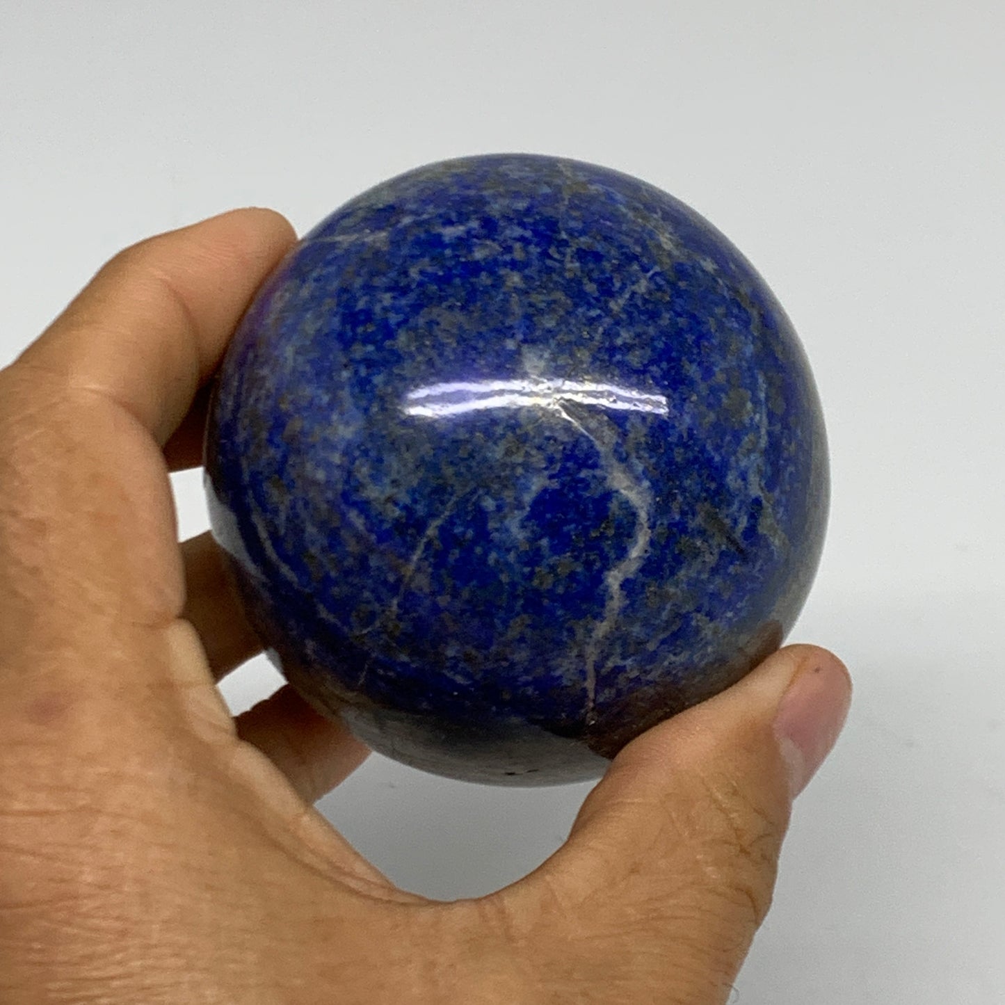 0.88 lbs, 2.6" (65mm), Lapis Lazuli Sphere Ball Gemstone @Afghanistan, B33186