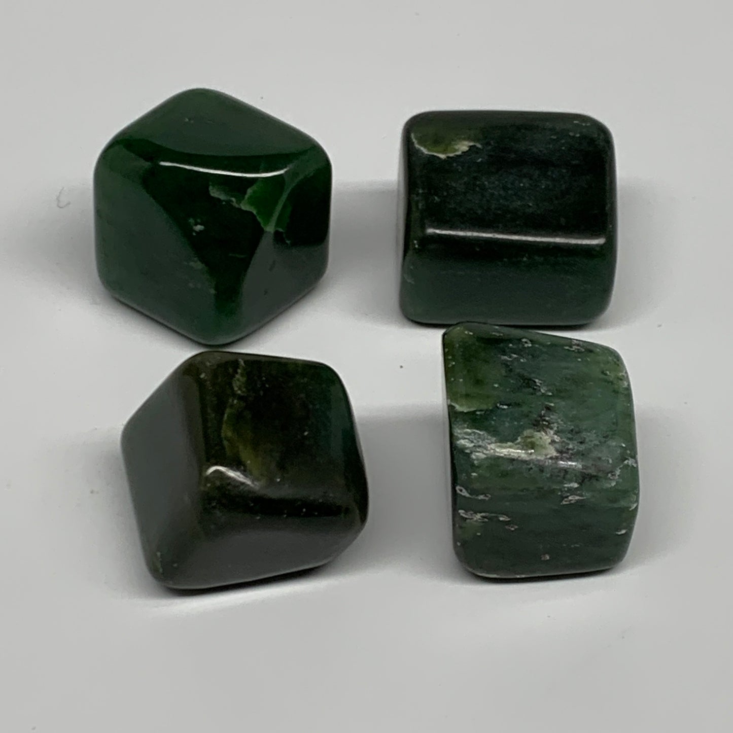 146.5g, 0.9"-1.1", 4pcs, Natural Nephrite Jade Tumbled Stone @Afghanistan,B31879