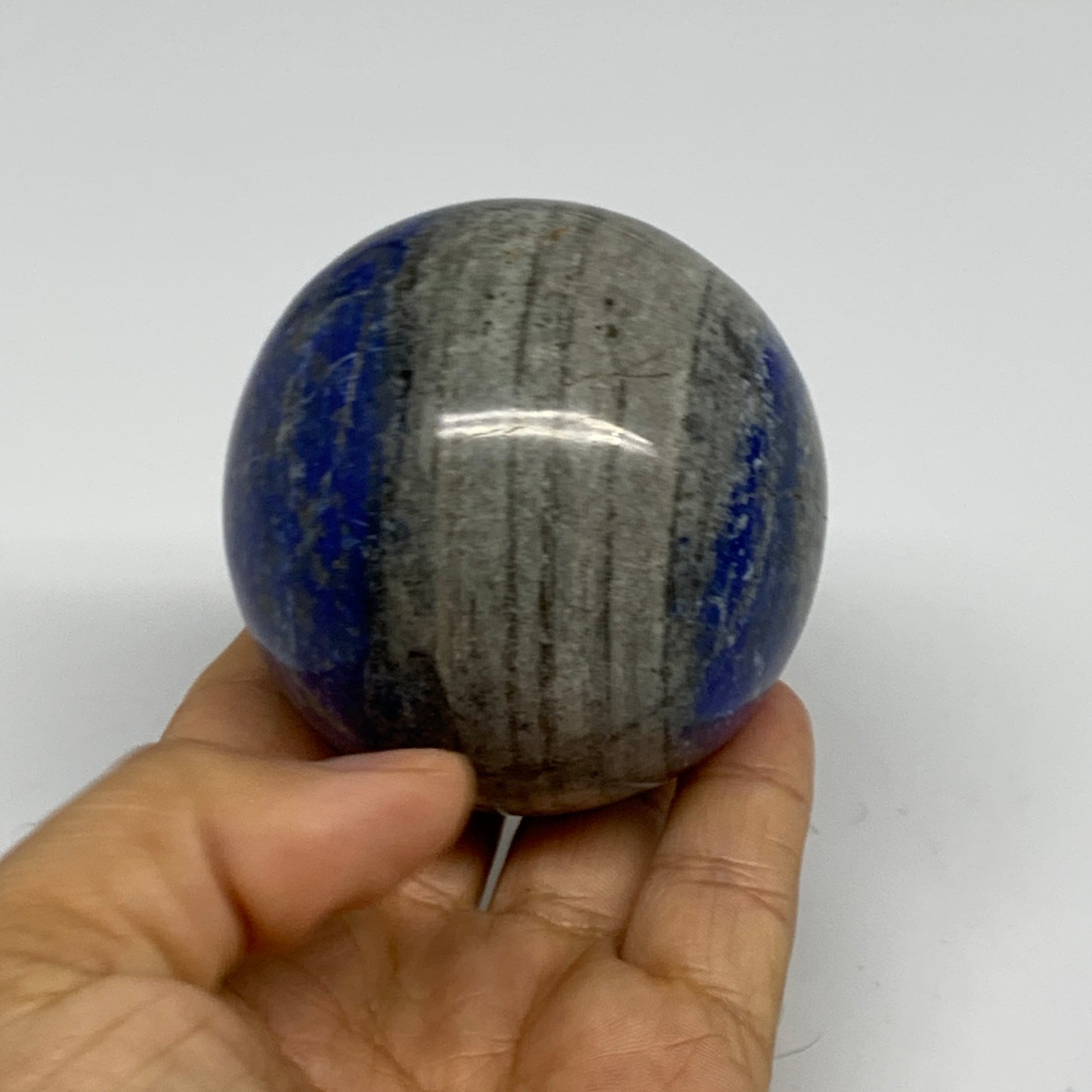 0.88 lbs, 2.6" (65mm), Lapis Lazuli Sphere Ball Gemstone @Afghanistan, B33186