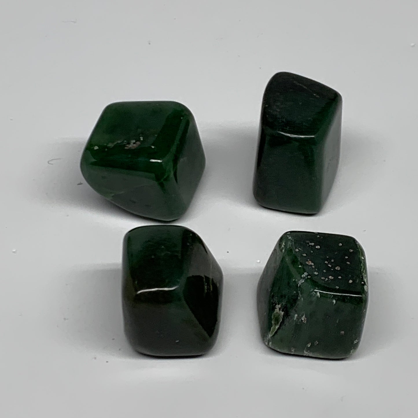 146.5g, 0.9"-1.1", 4pcs, Natural Nephrite Jade Tumbled Stone @Afghanistan,B31879