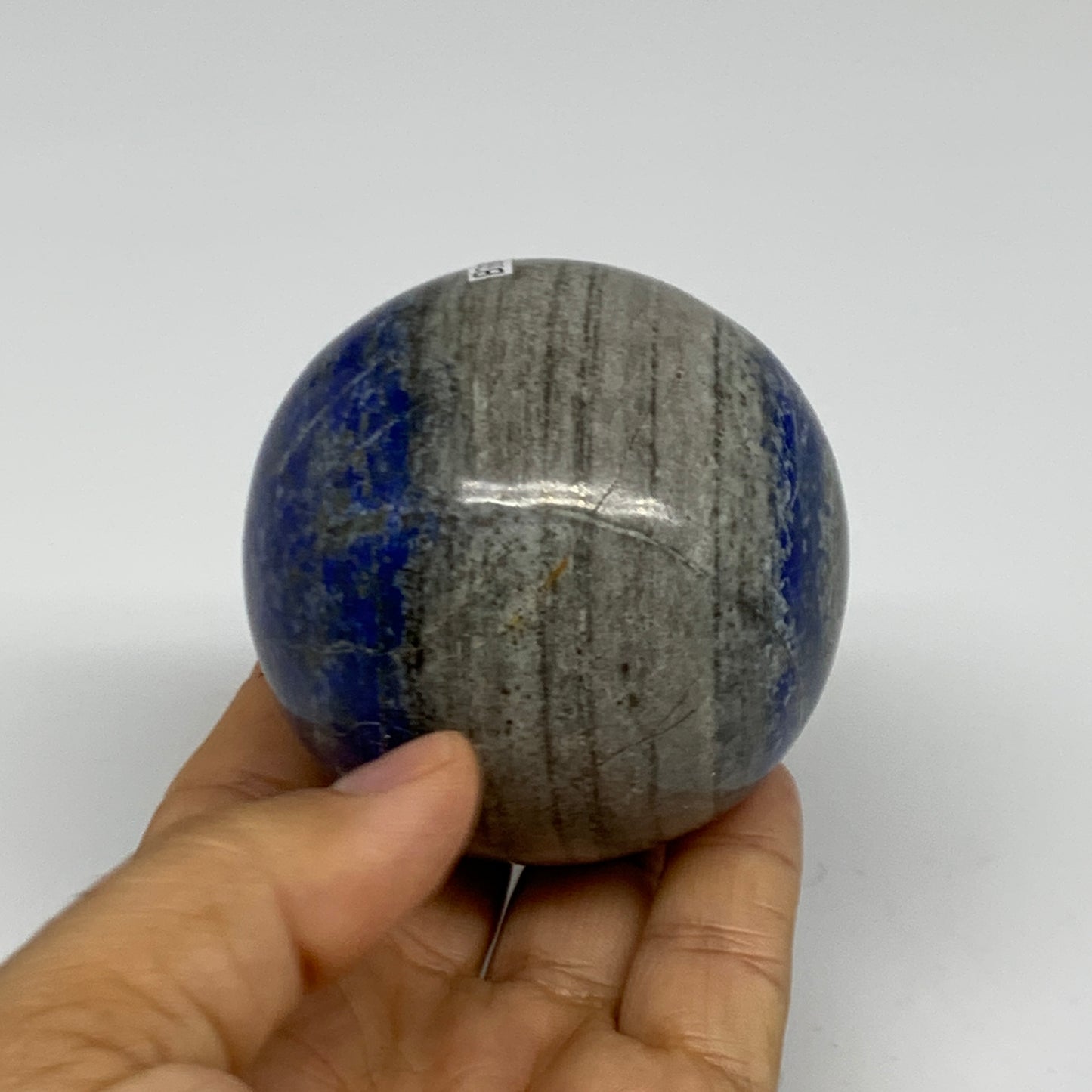 0.88 lbs, 2.6" (65mm), Lapis Lazuli Sphere Ball Gemstone @Afghanistan, B33186