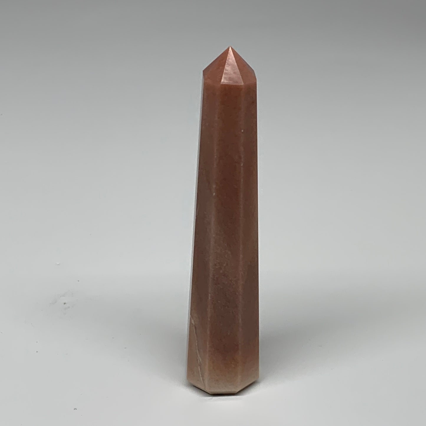142.9g, 5.2"x1"x1" Red Aventurine Tower Obelisk Point Crystal @India,B31092