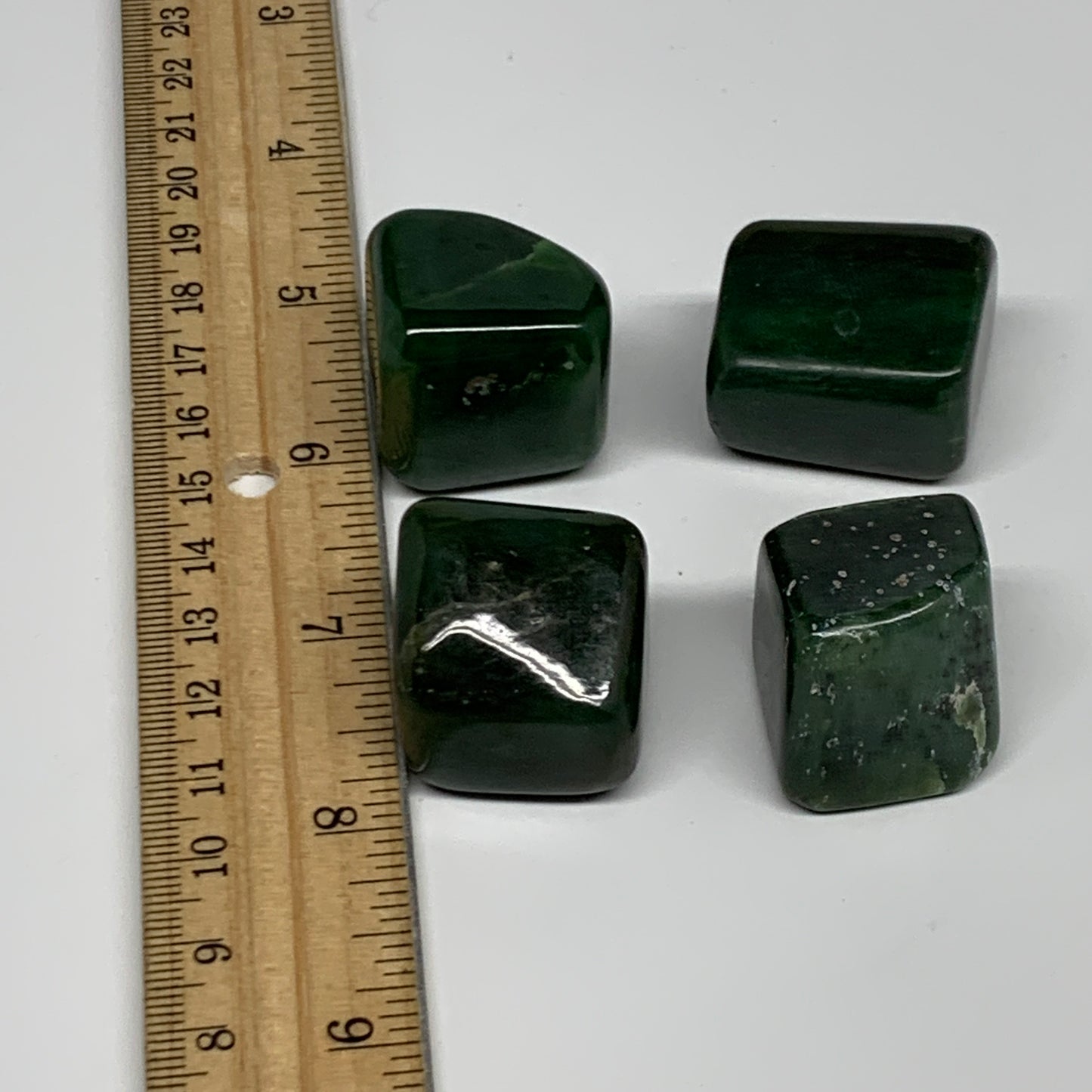 146.5g, 0.9"-1.1", 4pcs, Natural Nephrite Jade Tumbled Stone @Afghanistan,B31879