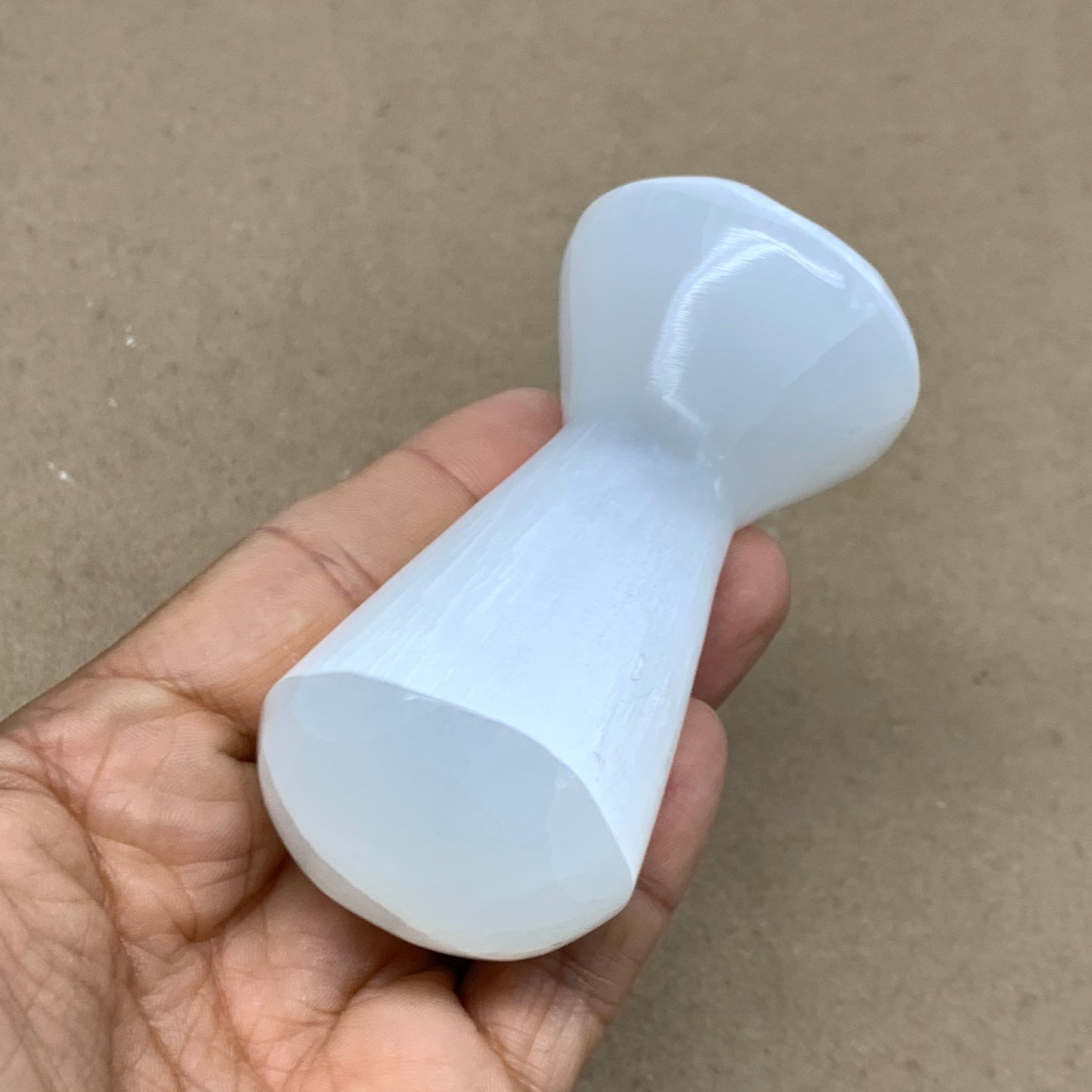 189g, 3.4"x1.8", Natural Selenite Crystal Mushroom Gemstone, B36647