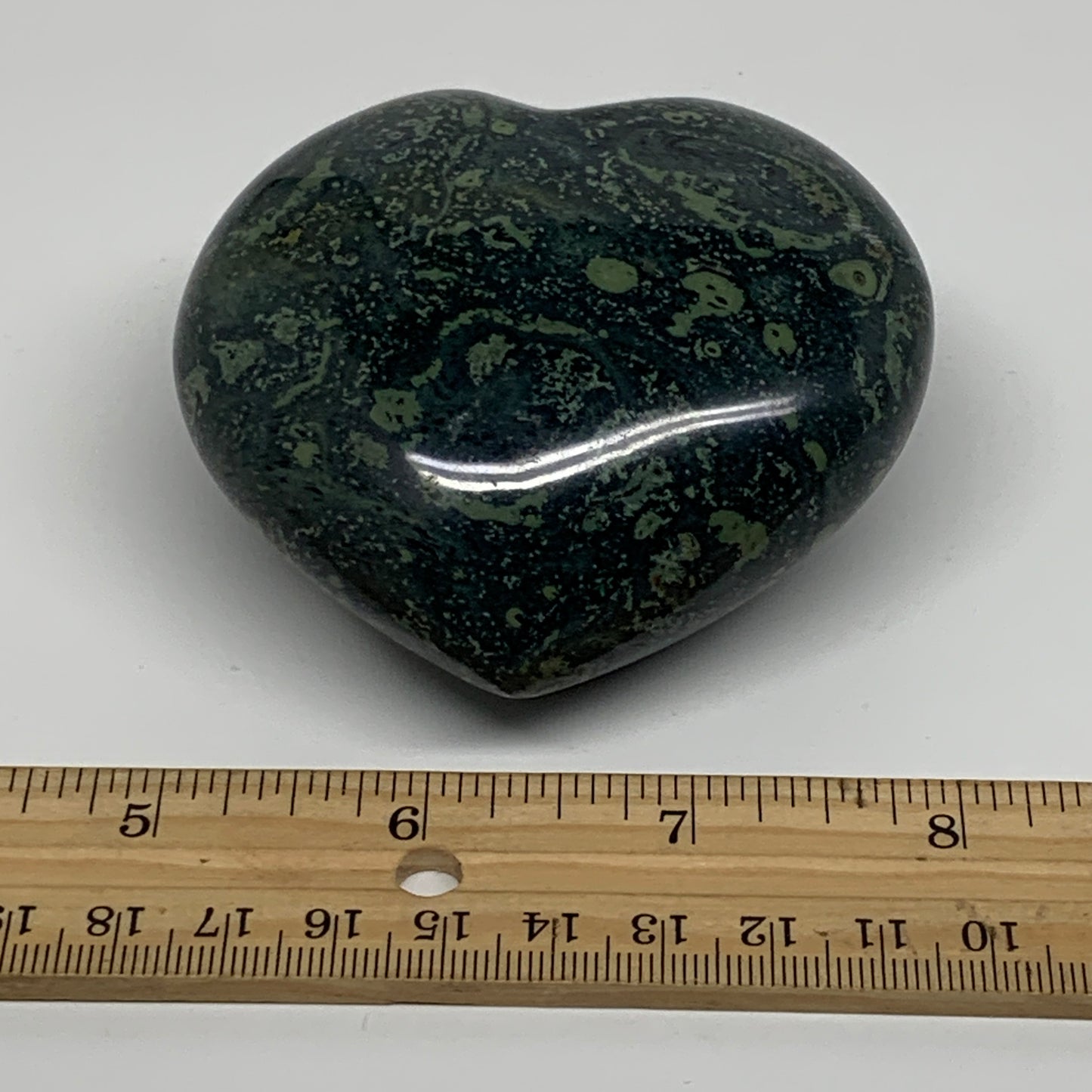 0.66 lbs, 2.8"x3"x1.5", Kambaba Jasper Heart Crocodile Polished Crystal, B37560