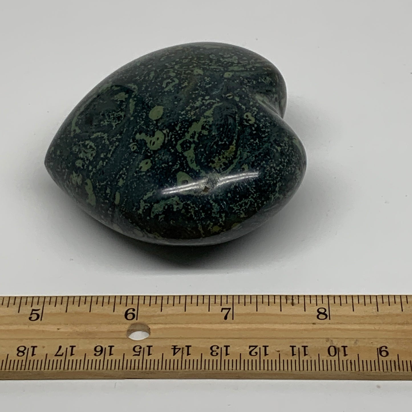 0.66 lbs, 2.8"x3"x1.5", Kambaba Jasper Heart Crocodile Polished Crystal, B37560