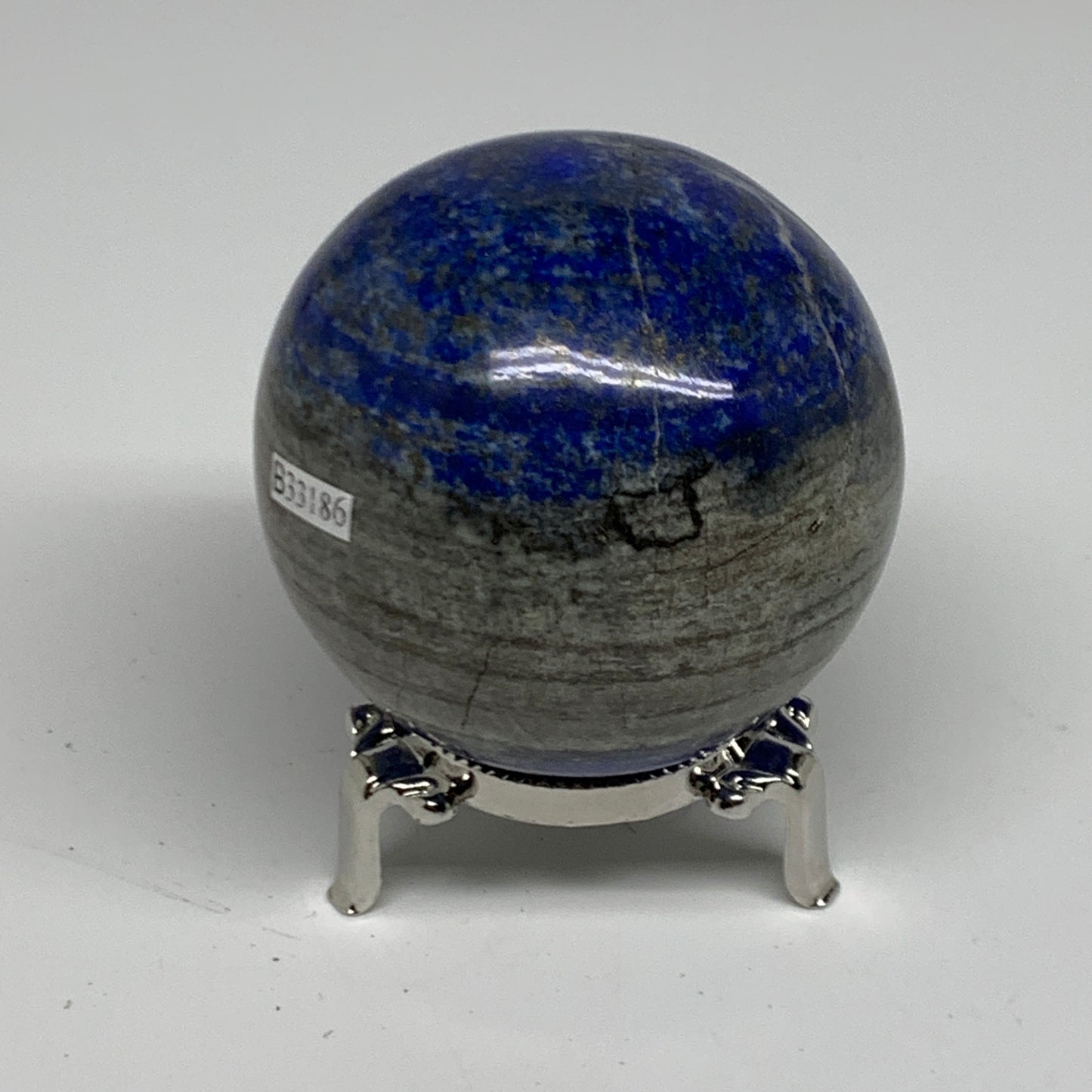 0.88 lbs, 2.6" (65mm), Lapis Lazuli Sphere Ball Gemstone @Afghanistan, B33186