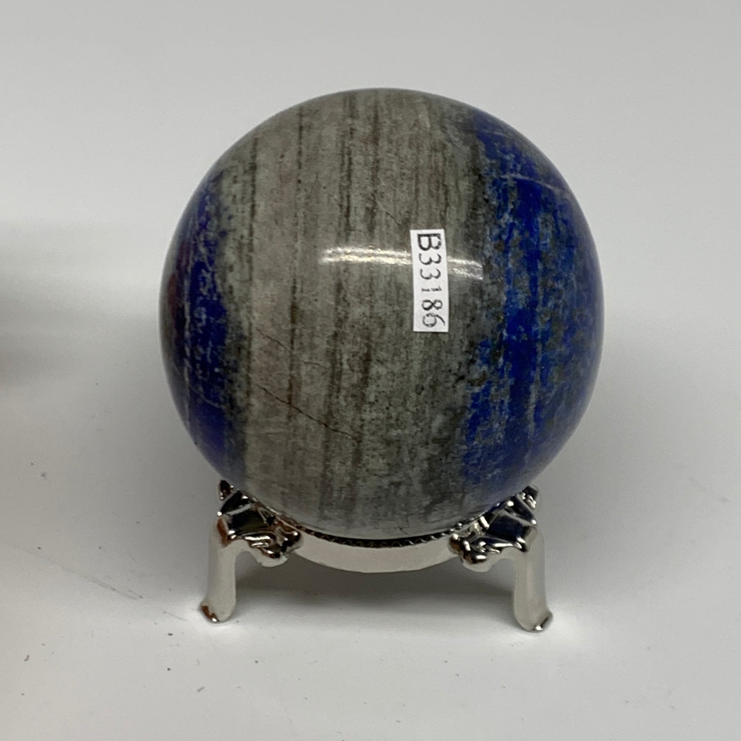 0.88 lbs, 2.6" (65mm), Lapis Lazuli Sphere Ball Gemstone @Afghanistan, B33186