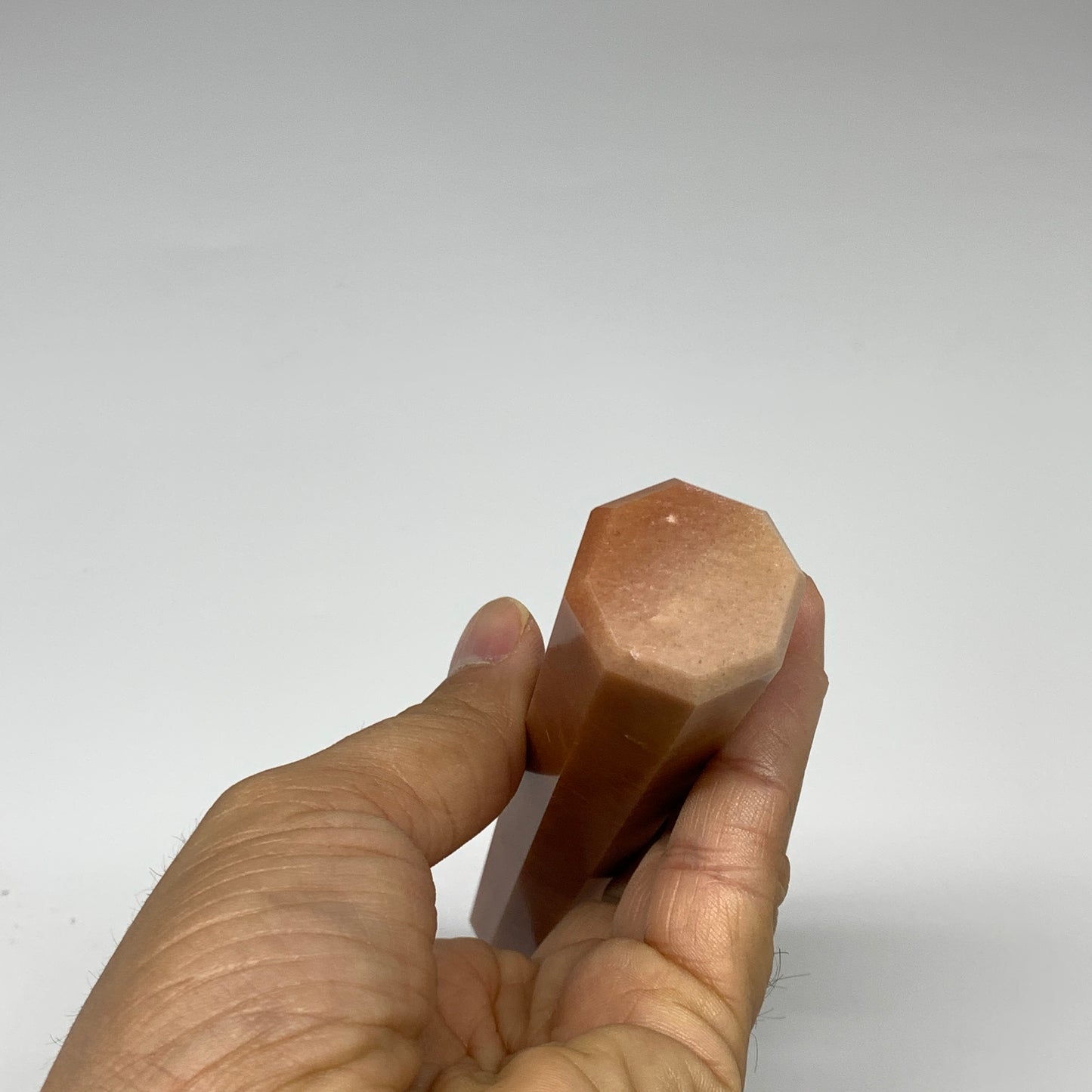 165.5g, 5.8"x1.1"x1" Red Aventurine Tower Obelisk Point Crystal @India,B31093