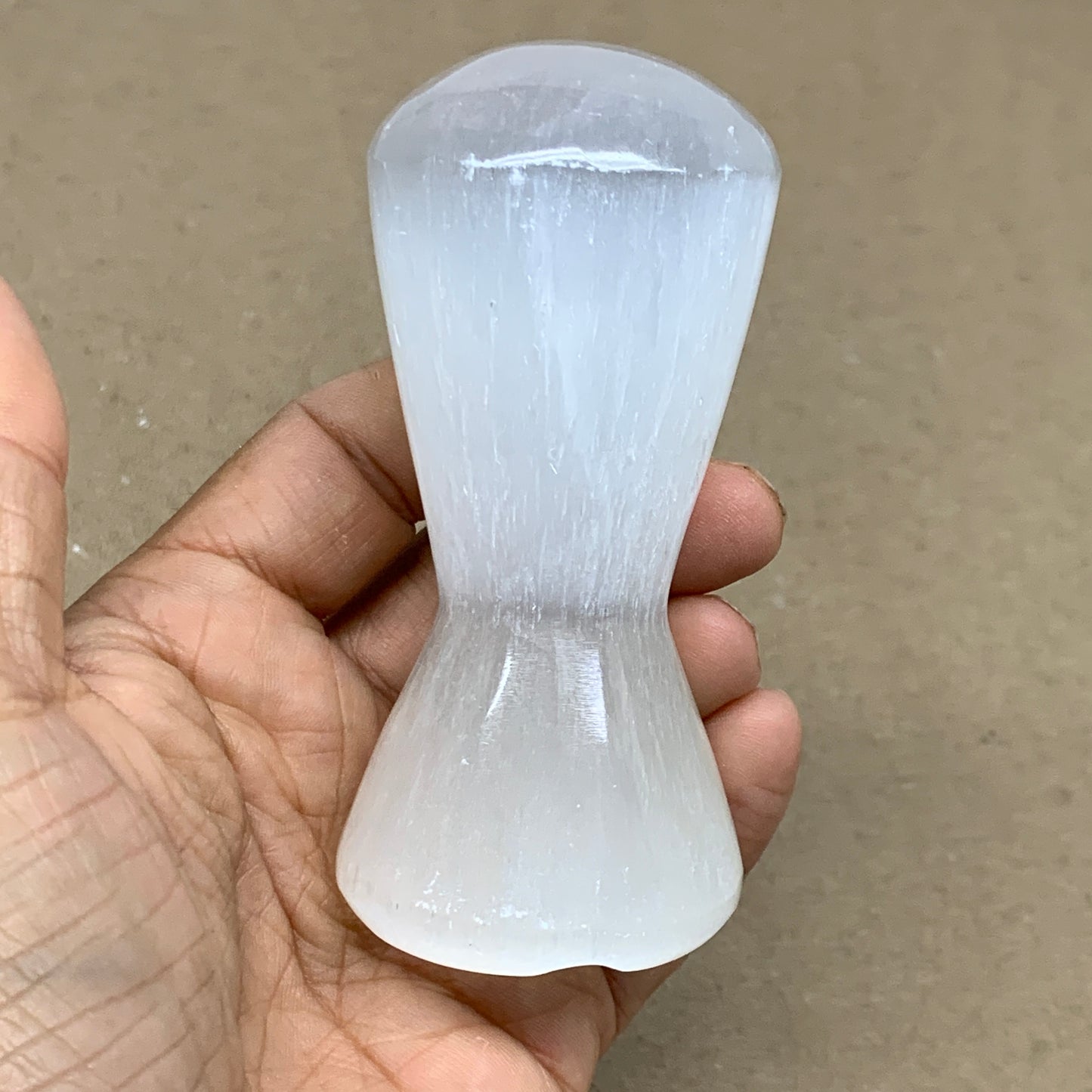 211g, 3.7"x1.8", Natural Selenite Crystal Mushroom Gemstone, B36648