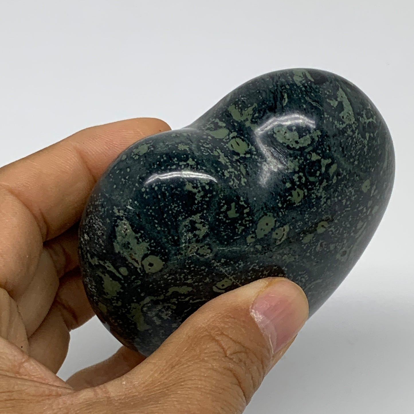 0.63 lbs, 2.8"x3.1"x1.4", Kambaba Jasper Heart Crocodile Polished Crystal, B3756