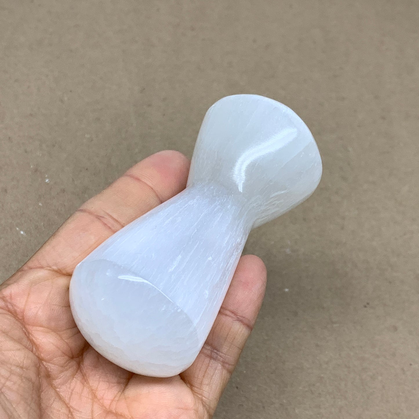 211g, 3.7"x1.8", Natural Selenite Crystal Mushroom Gemstone, B36648