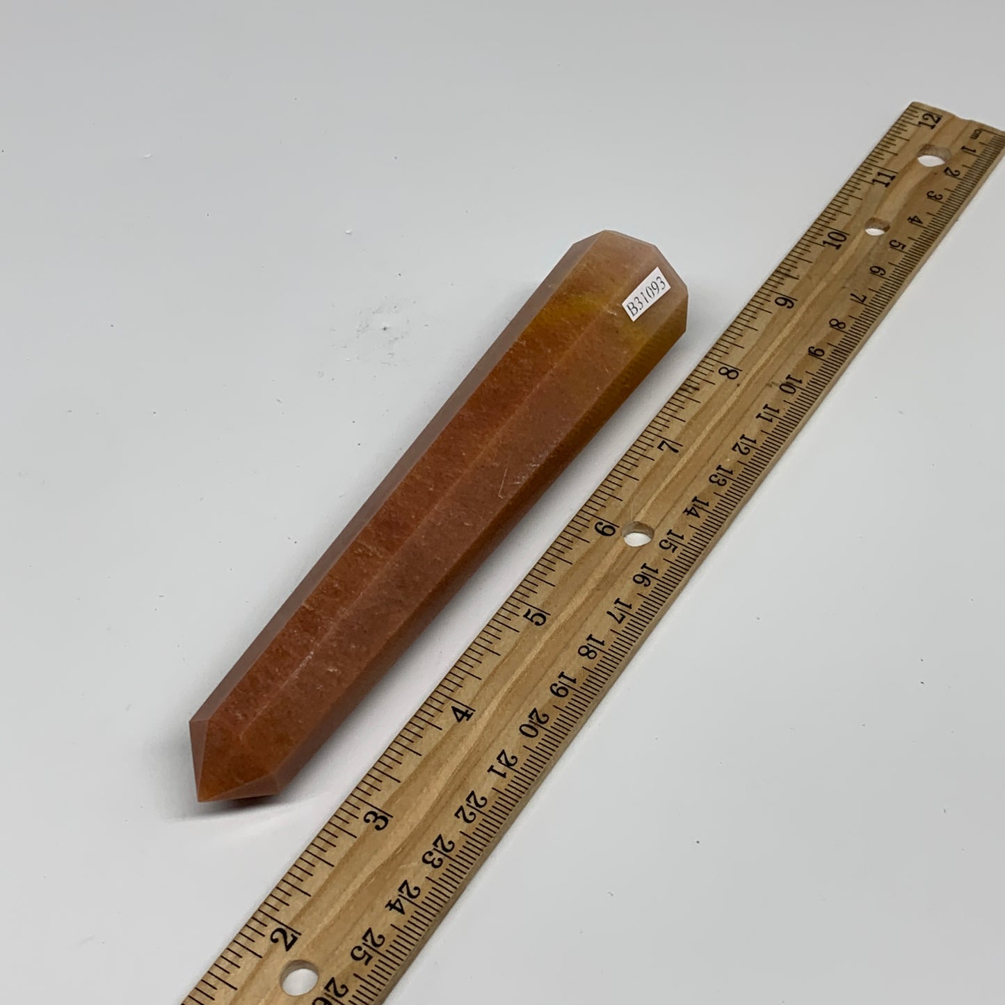165.5g, 5.8"x1.1"x1" Red Aventurine Tower Obelisk Point Crystal @India,B31093