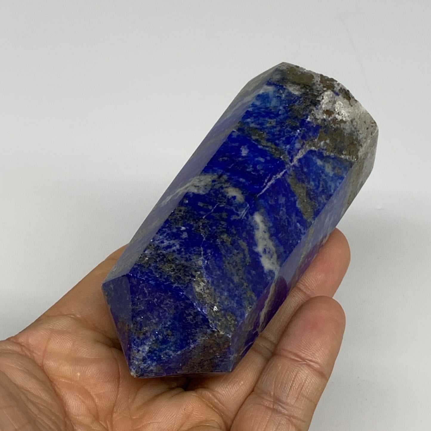 275.7g, 3.6"x1.5", Natural Lapis Lazuli Tower Point Obelisk Afghanistan,B30362