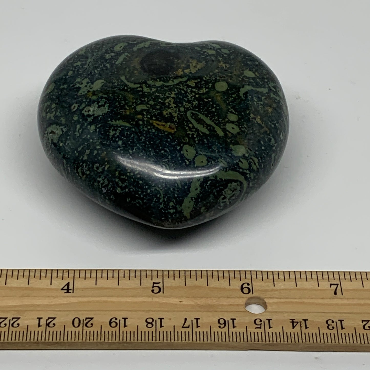 0.63 lbs, 2.8"x3.1"x1.4", Kambaba Jasper Heart Crocodile Polished Crystal, B3756