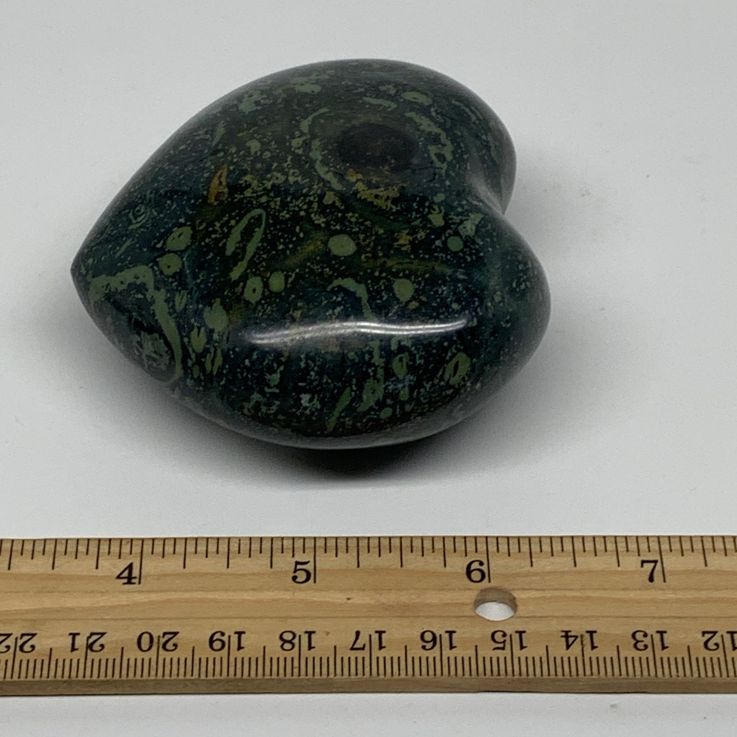 0.63 lbs, 2.8"x3.1"x1.4", Kambaba Jasper Heart Crocodile Polished Crystal, B3756