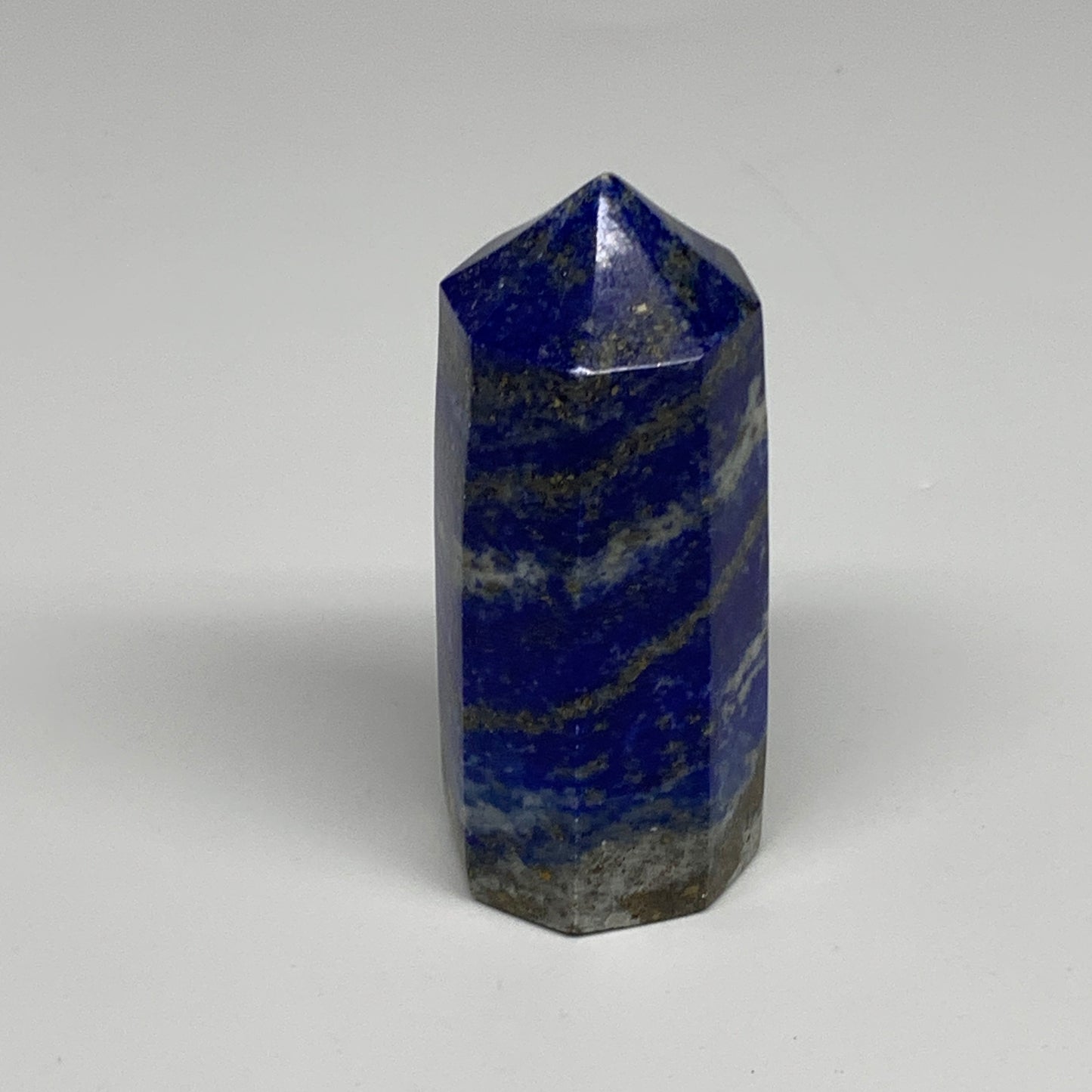 275.7g, 3.6"x1.5", Natural Lapis Lazuli Tower Point Obelisk Afghanistan,B30362